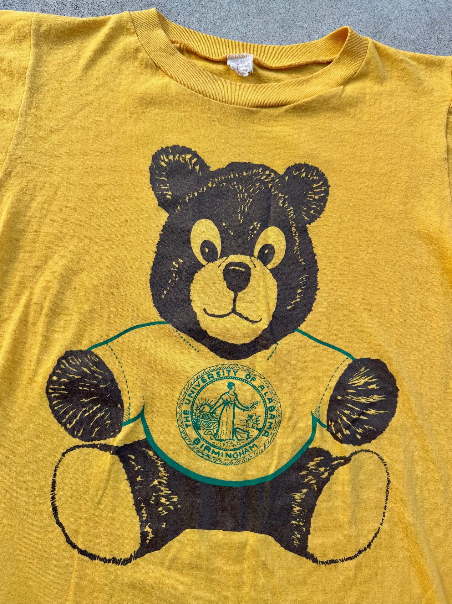 Vintage 1970s University of Alabama Birmingham Teddy Bear Tee | Medium