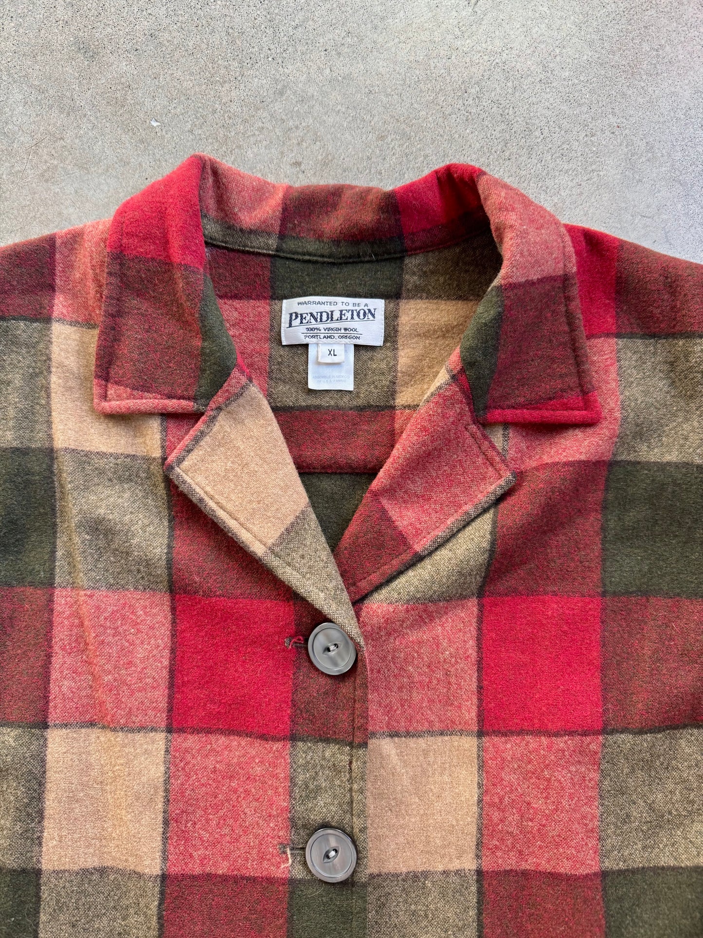 Pendleton Red & Green Plaid 49’er Limited Edition Jacket | XL