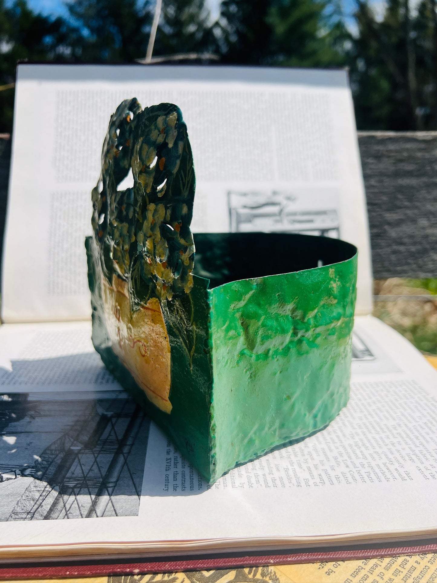 Vintage 1950s Florentine Style Metal Planter