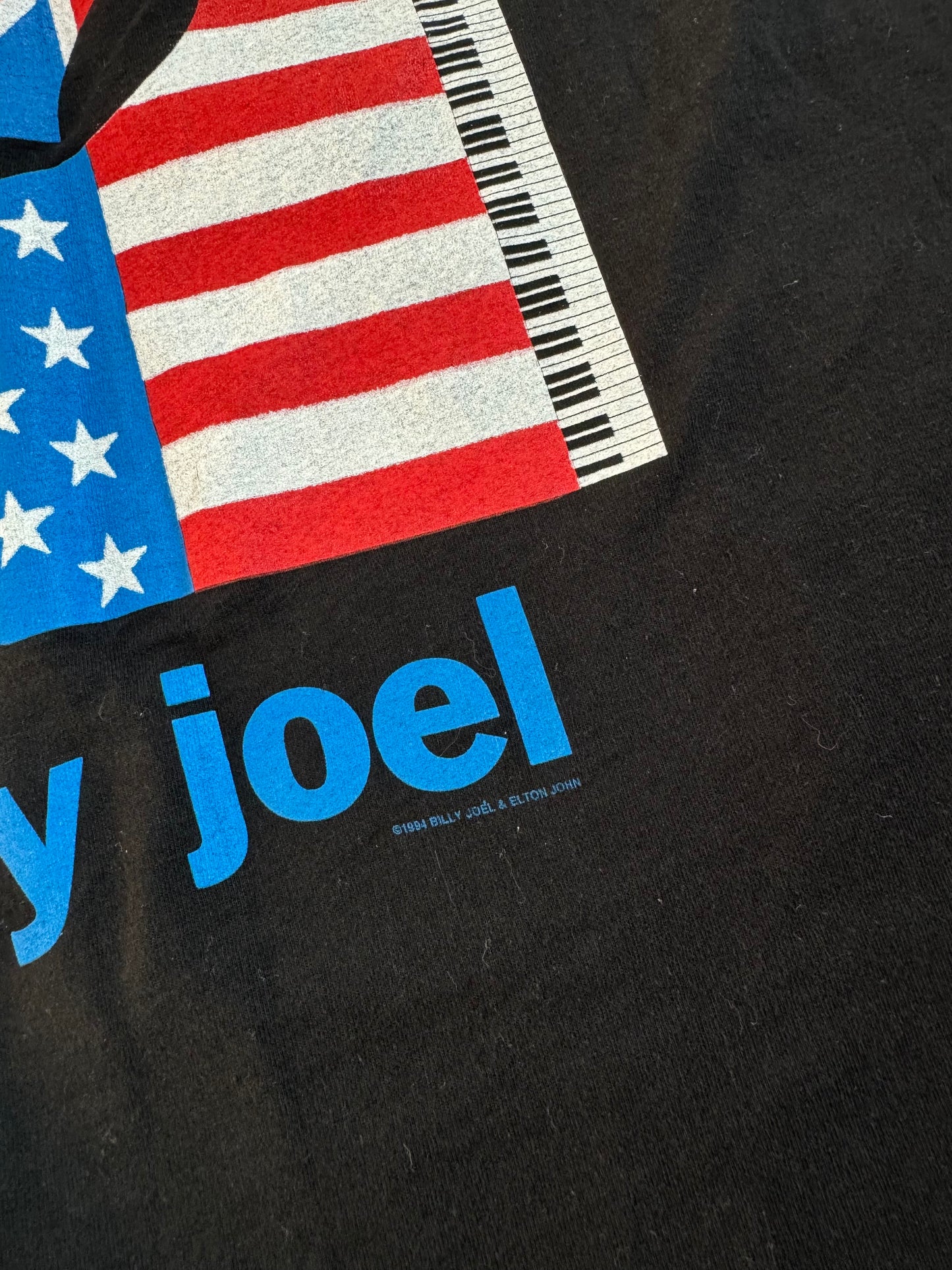 Vintage 1994 Elton John & Billy Joel Black Concert Tee | XL