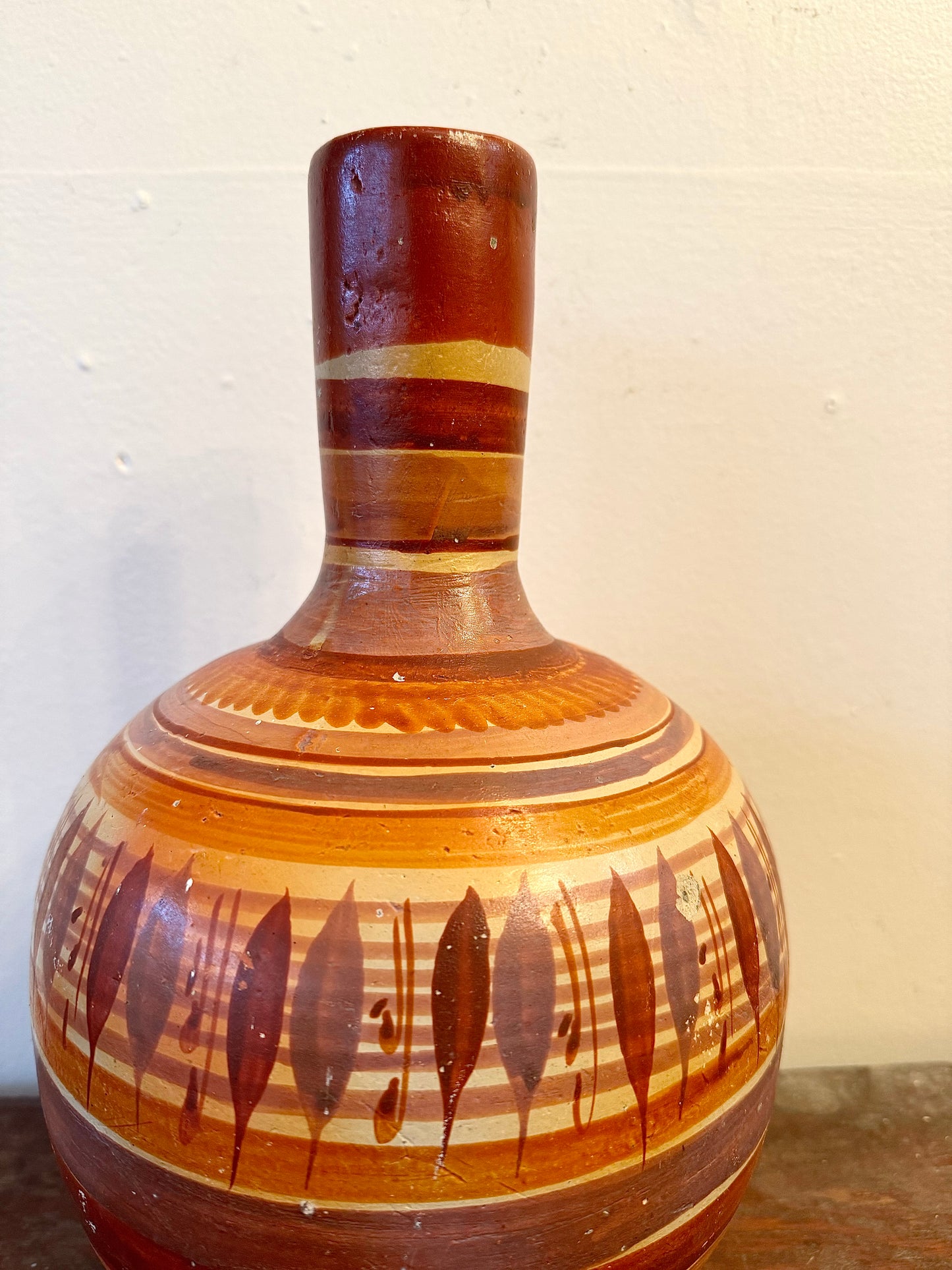 Vintage Hand Painted Mexican Vase