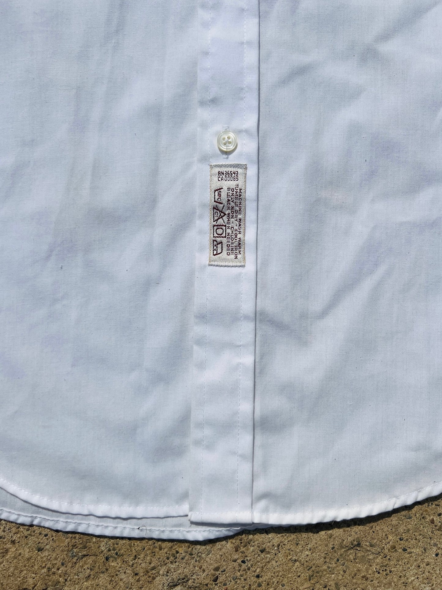 Vintage Etienne Aigner White Dress Shirt | Large