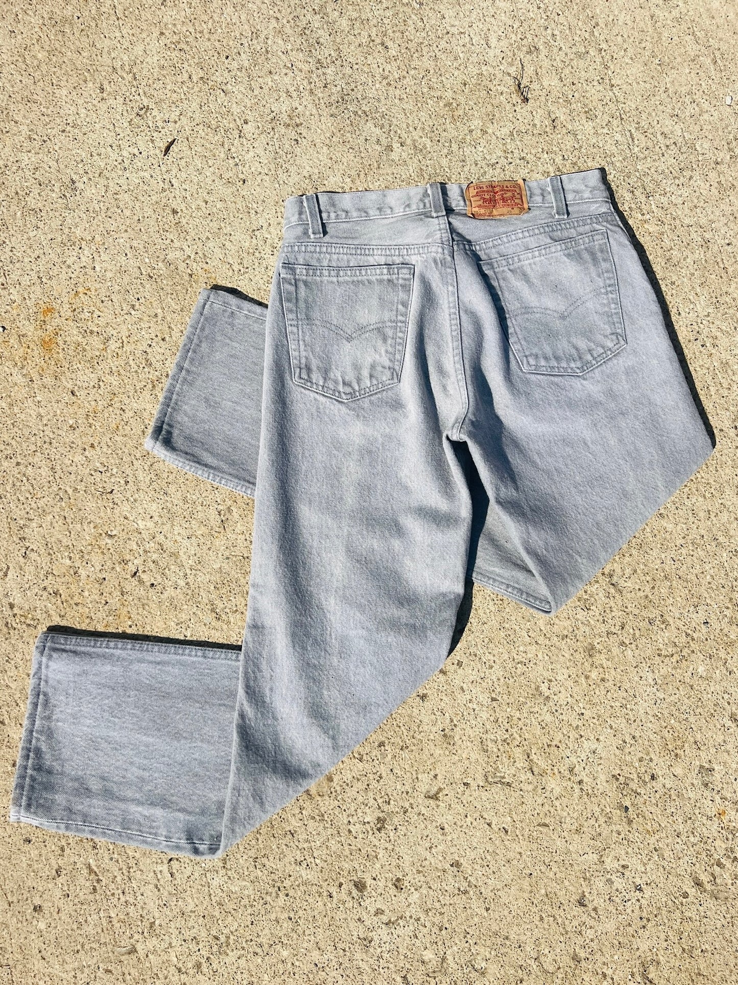 Vintage 1990s Levi's Student Button Fly Grey Jeans | Waist 29