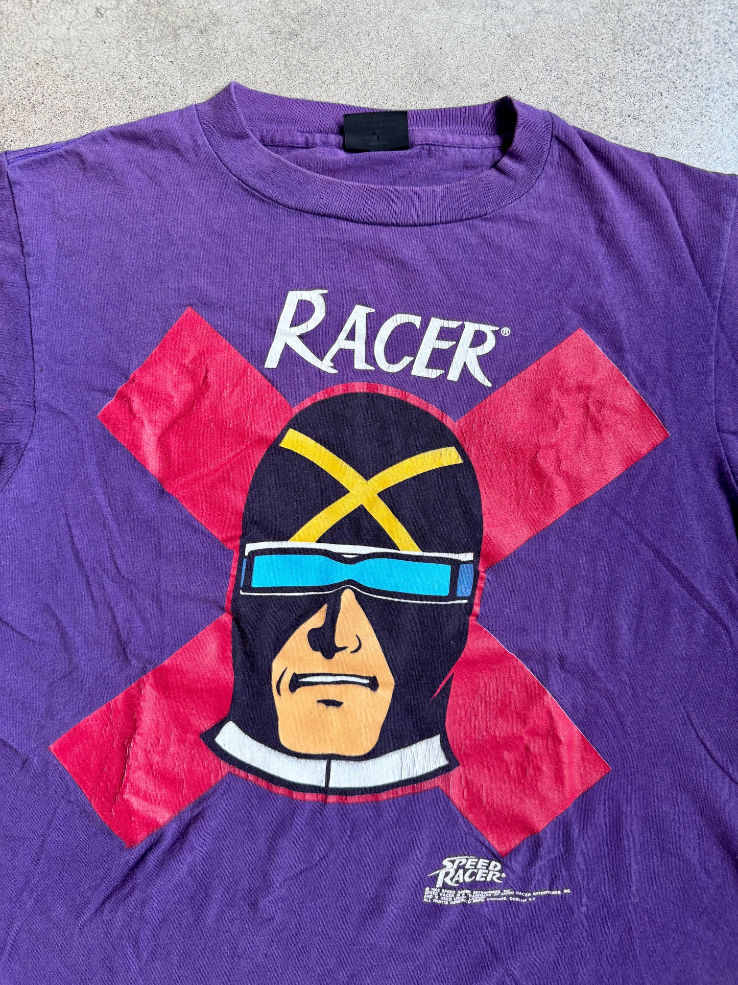 Vintage 1992 Purple Speed Racer Graphic Tee | Large