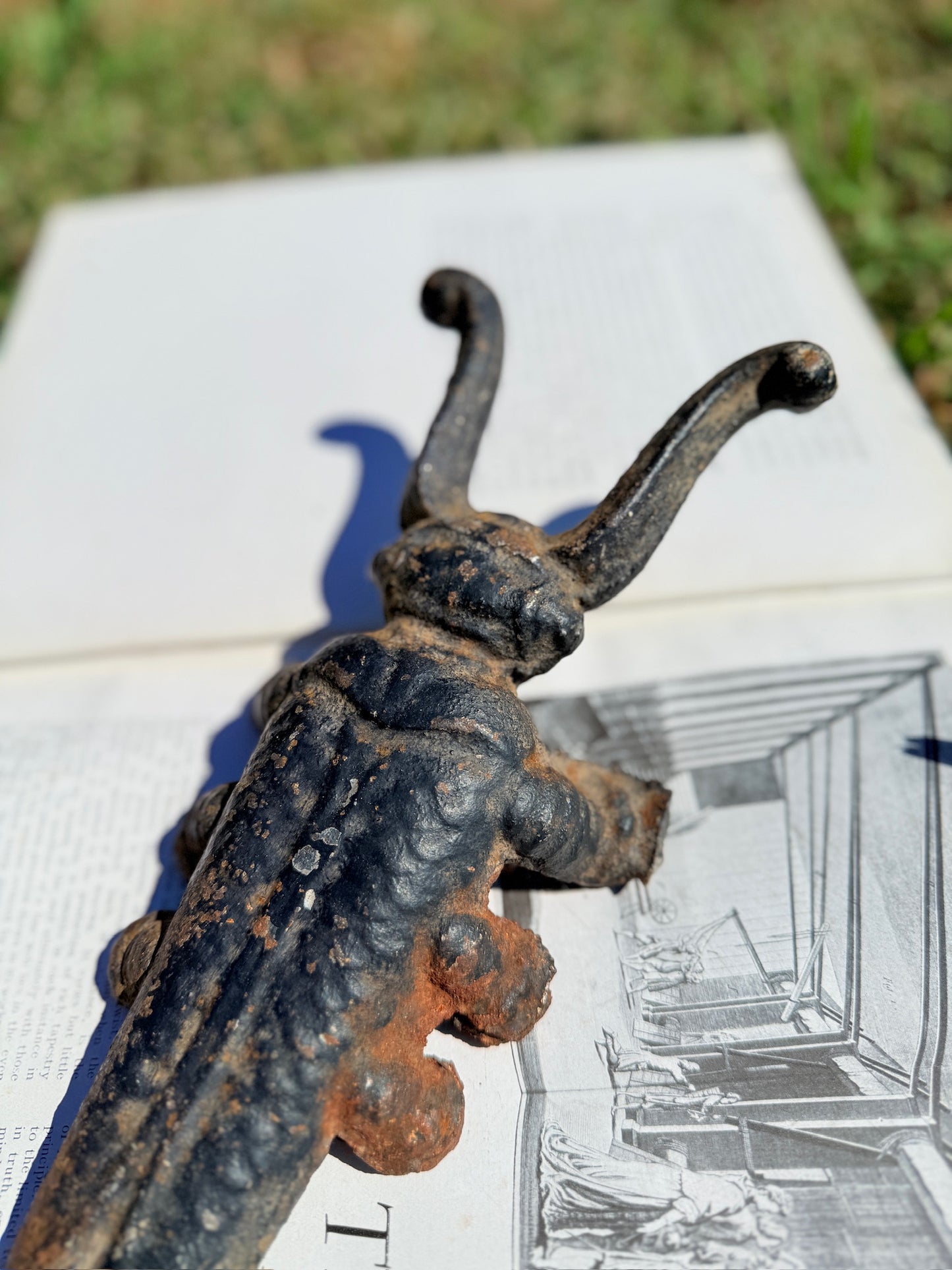 Antique Victorian Cast Iron Beetle Boot Jack