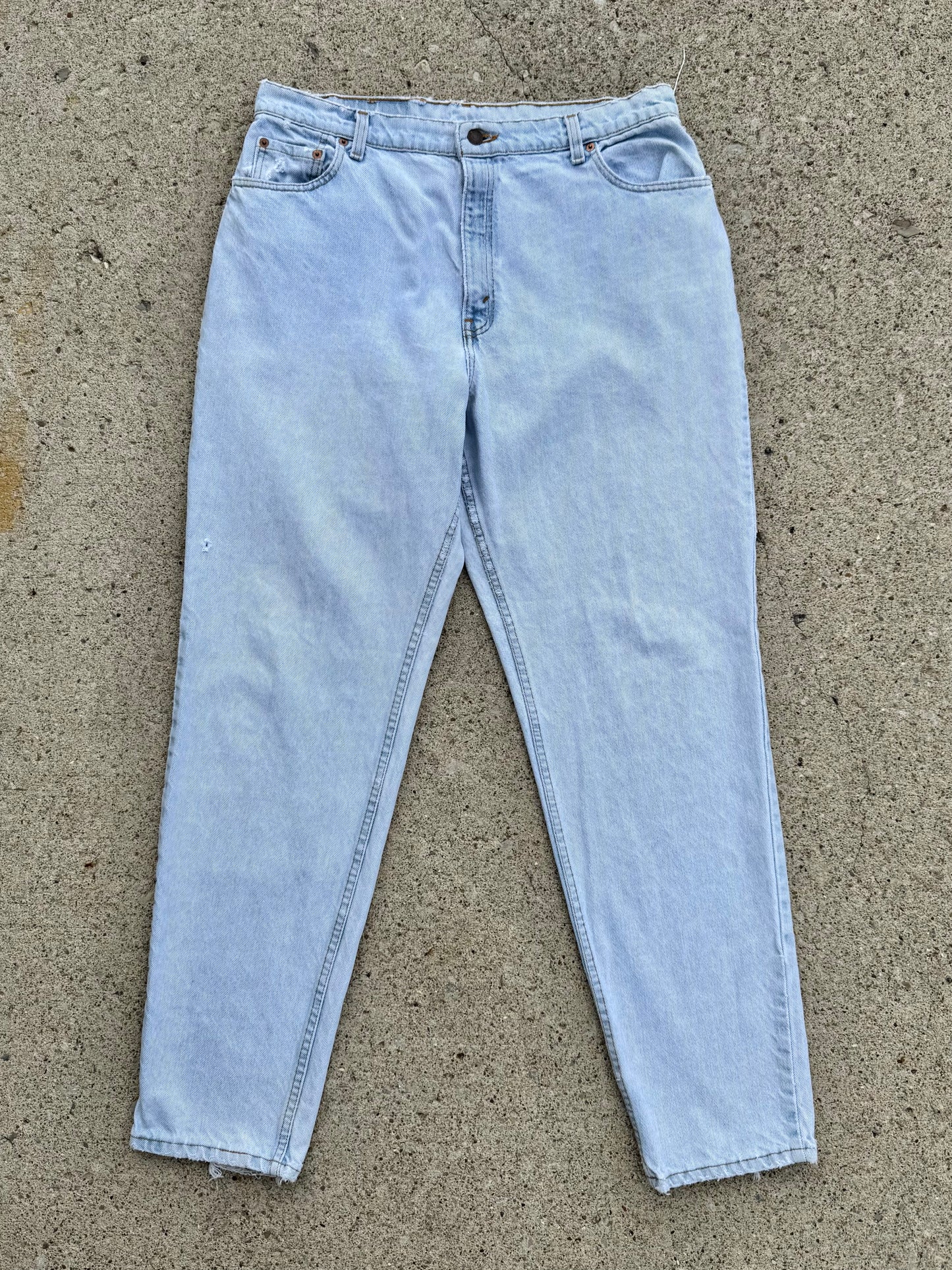 Vintage 1990s Levi’s 551 Distressed Light Wash Jeans | Waist 36”