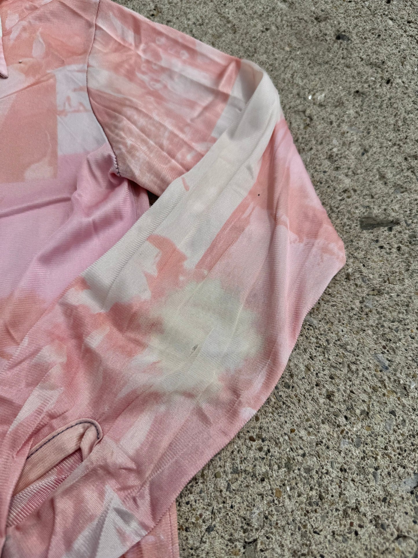 Vintage 1970s Pink Flamingo + Penguin Printed Disco Shirt | XS/S