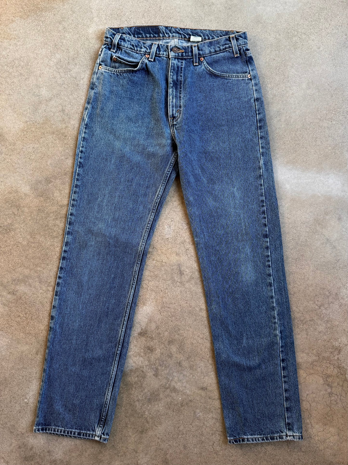 Vintage 1980s Levi's Orange Tab 505 Regular Fit Medium Wash Jeans | 33x34