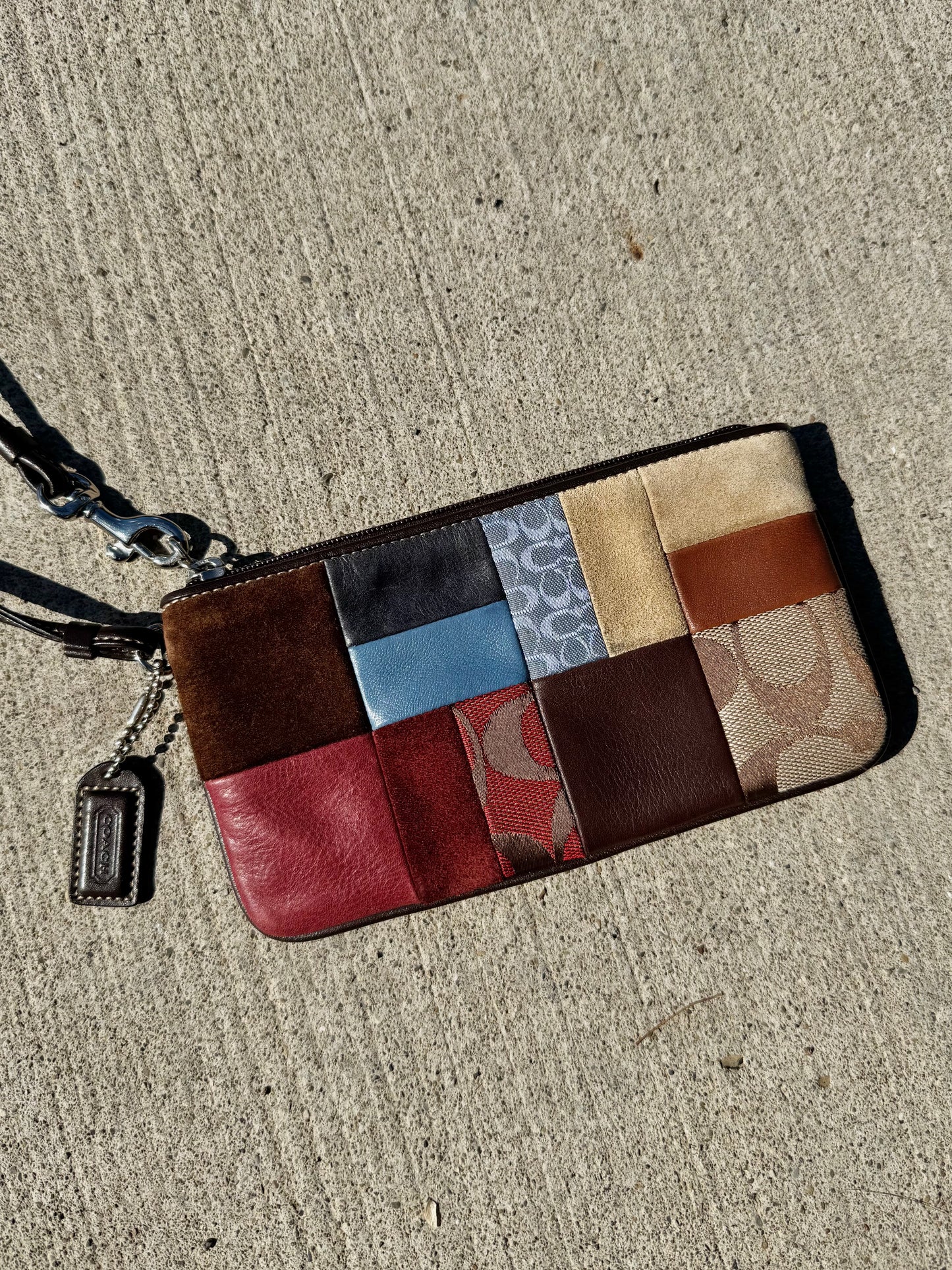 2000s Coach Signature Patchwork Wristlet Wallet