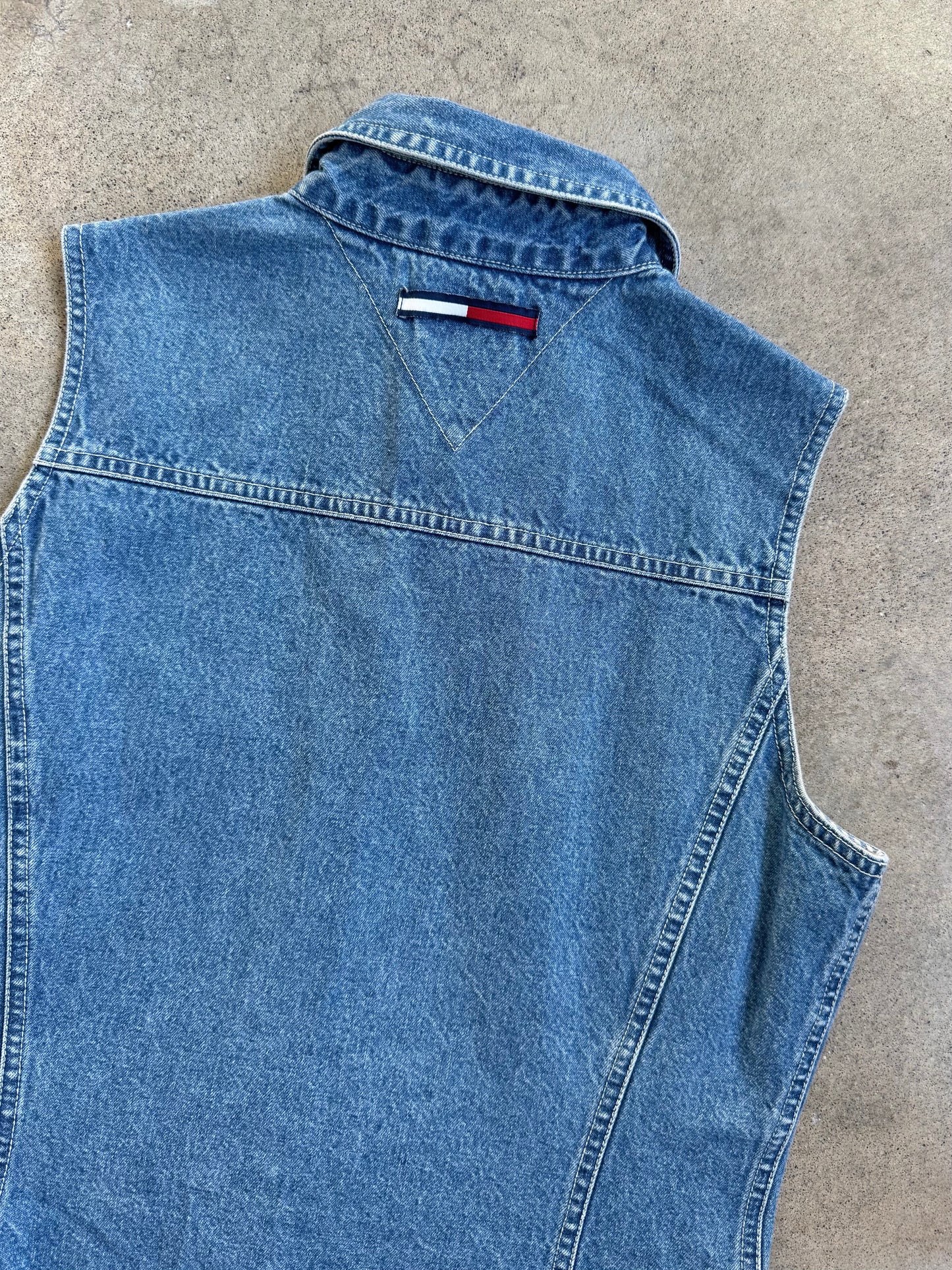 Vintage 1990s Tommy Hilfiger Sleeveless Denim Dress | Medium