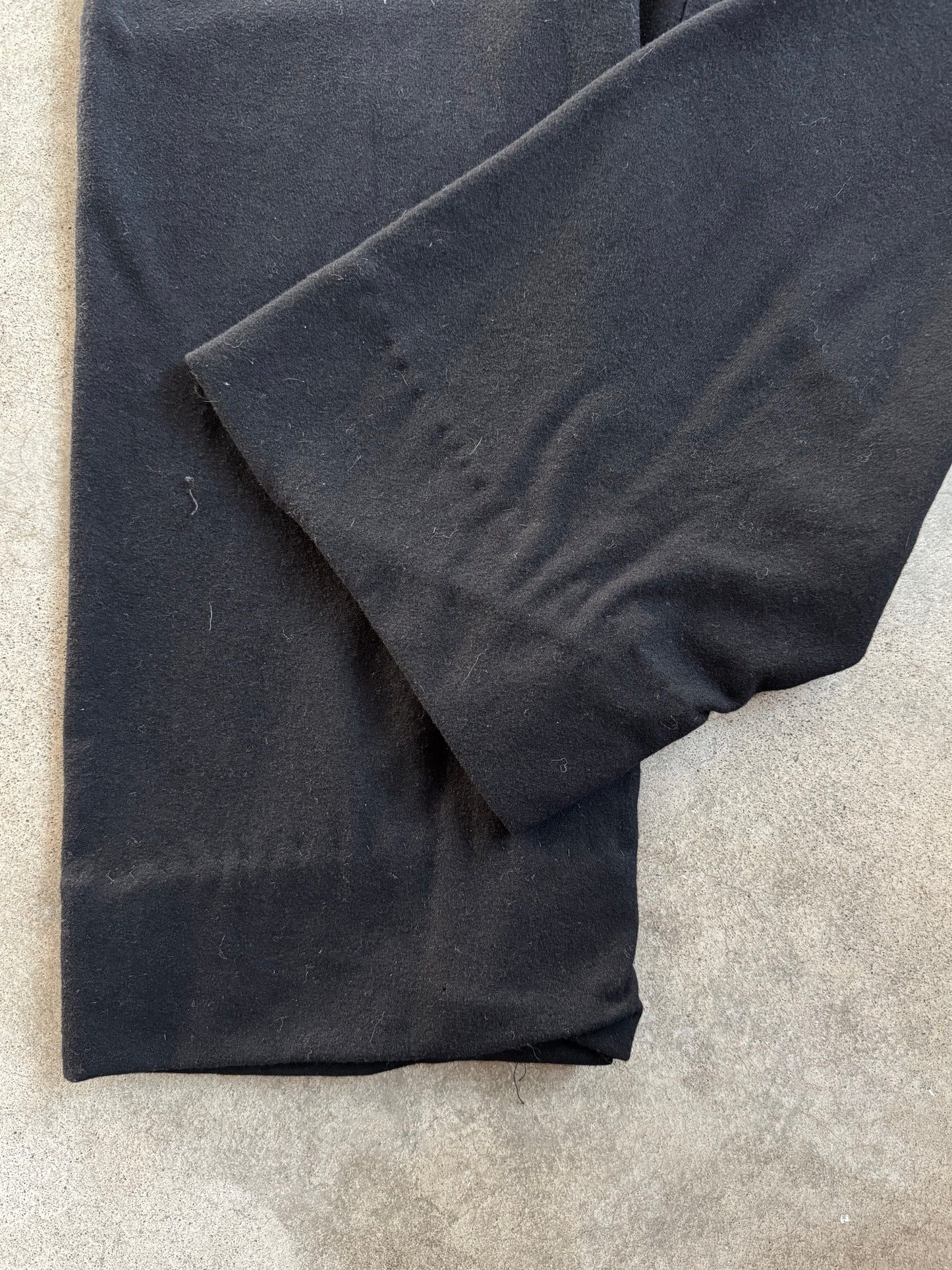 Vintage 1950s Military Issue Coast Guard Black Wool Sailor Pants | Large