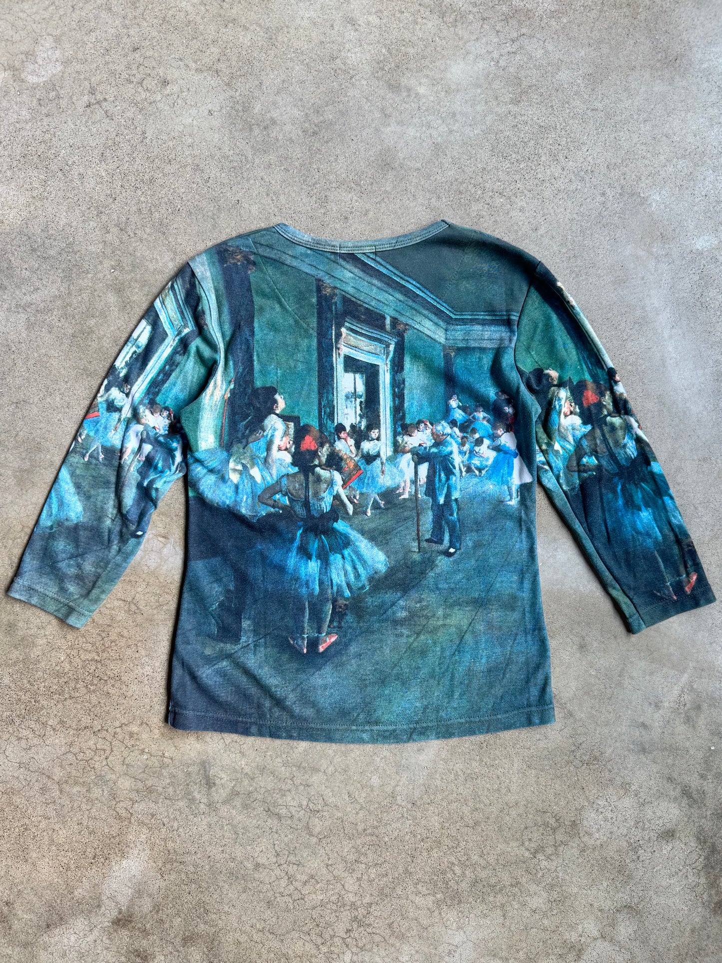 Breeke Wearable Art Degas “The Dance Class” Painting Print Fitted Top | Medium