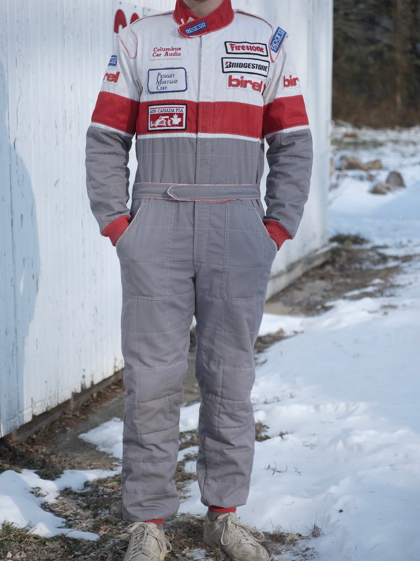 Vintage Sparco Racing Two-Tone Patched Jumpsuit | Large
