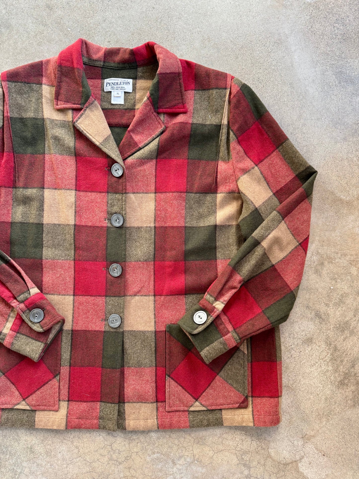 Pendleton Red & Green Plaid 49’er Limited Edition Jacket | XL