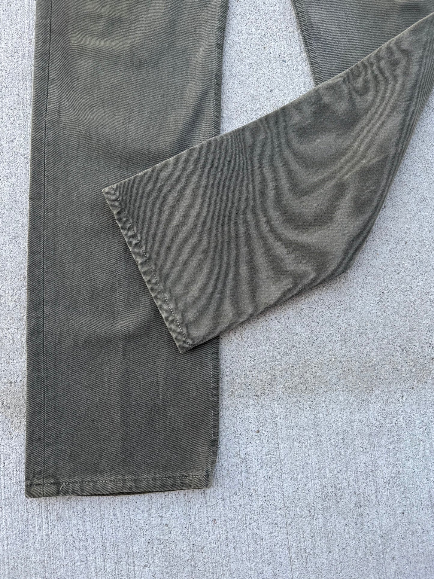 Vintage 1990s Levi’s 501 Button Fly Dark Green Jeans | Waist 33”