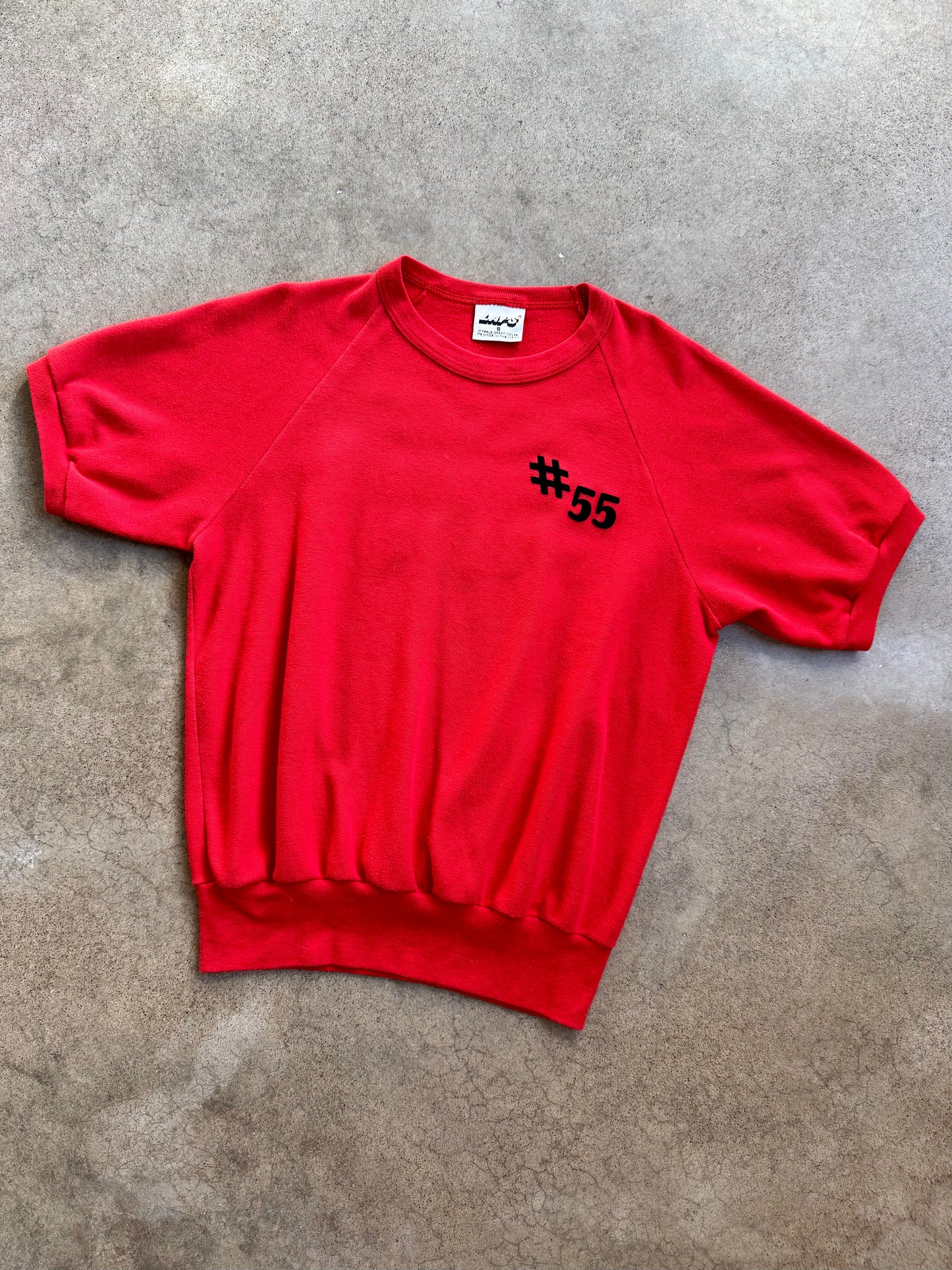 Vintage 1970s “Demons Superbowl Champs” Red Short Sleeve Crewneck Sweatshirt | Small