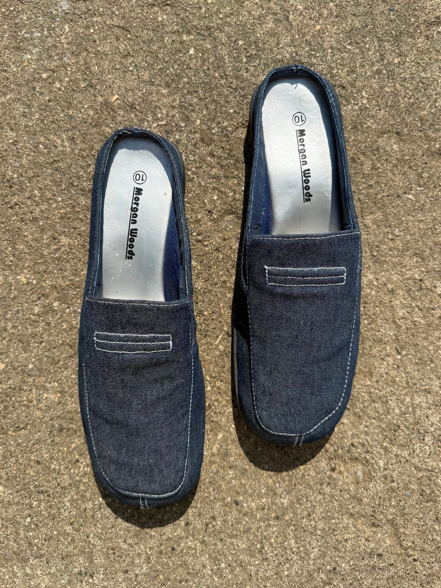 Vintage 1990s Morgan Woods Denim Slip-On Shoes | Women’s 10