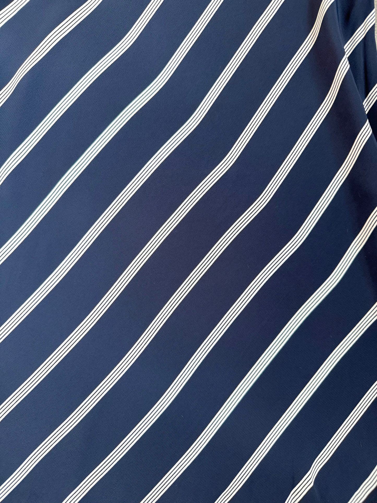 Vintage 1990s Ralph by Ralph Lauren Navy Striped Mini Dress | Small