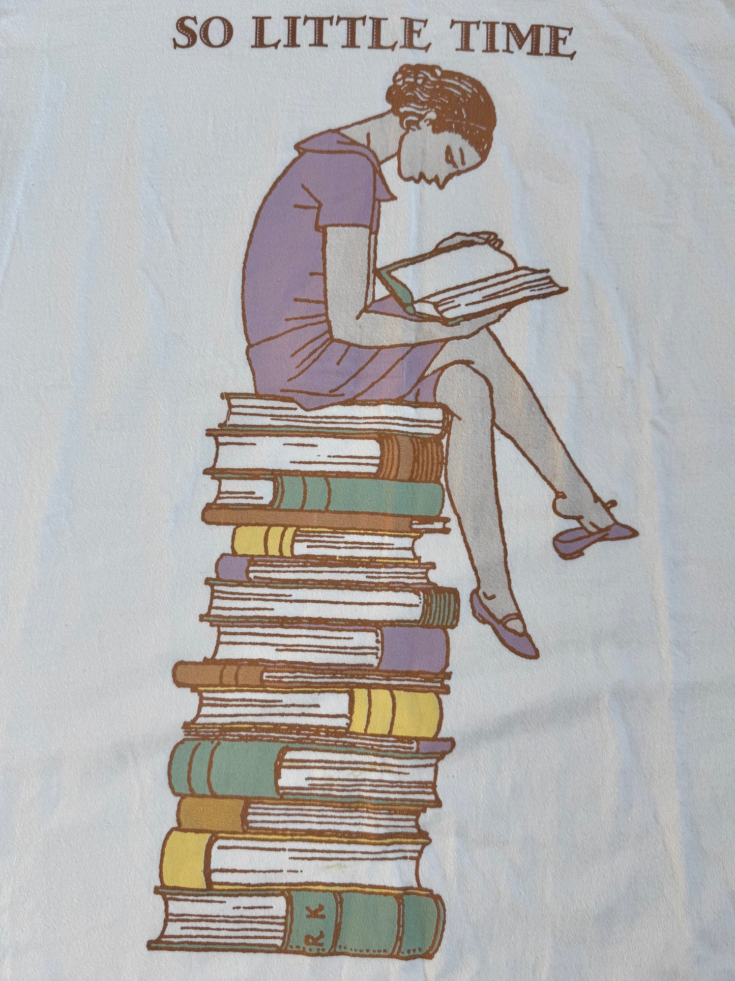 Vintage 1990s "So Many Books, So Little Time" Cotton Night Shirt | One Size