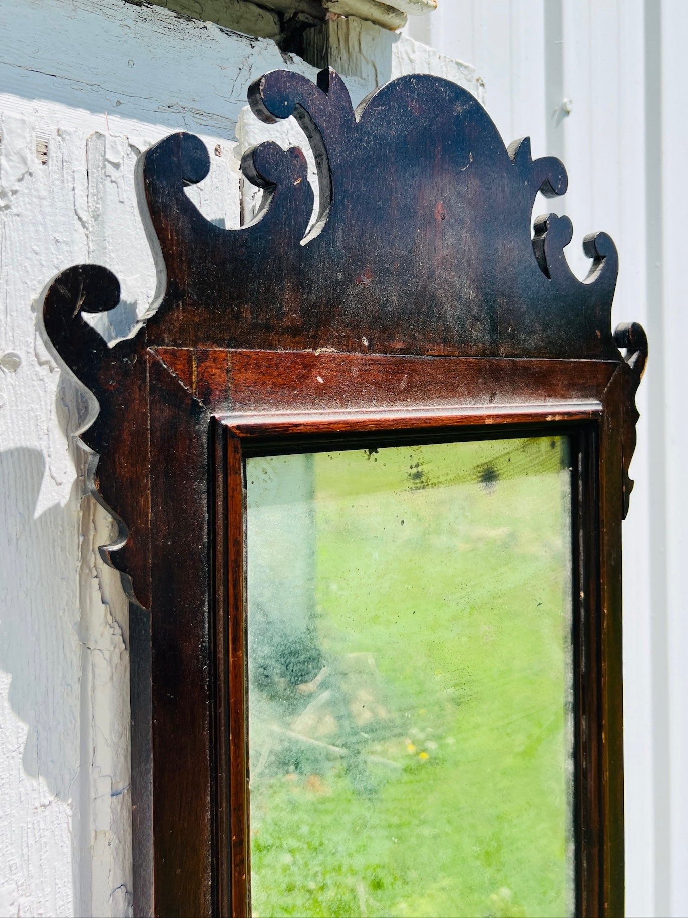 Early 20th Century Mahogany Chippendale Style Fretwork Wall Mirror