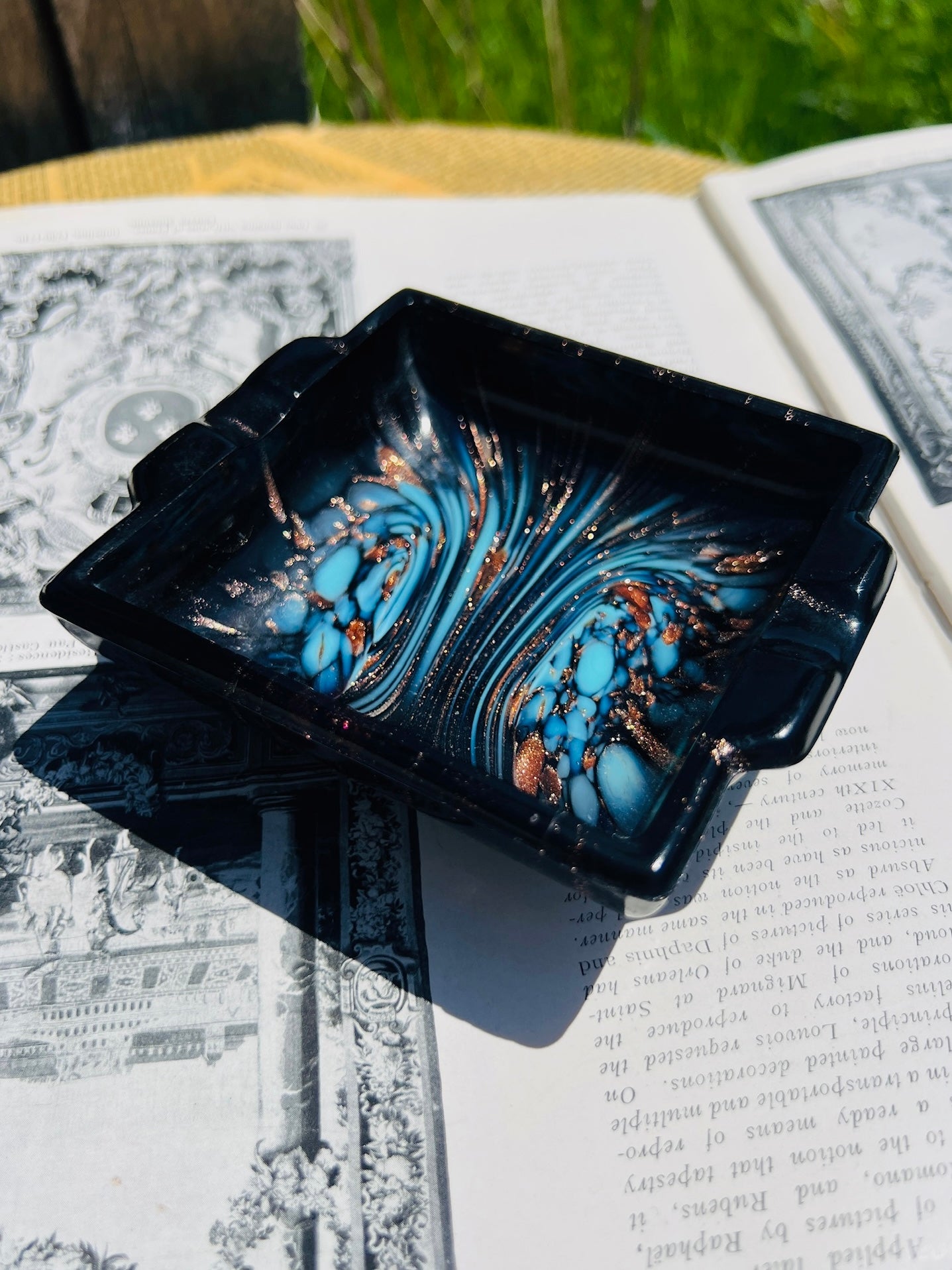 Vintage 1950s MCM Murano Glass Vincenzo Nason Drip Glaze Ashtray