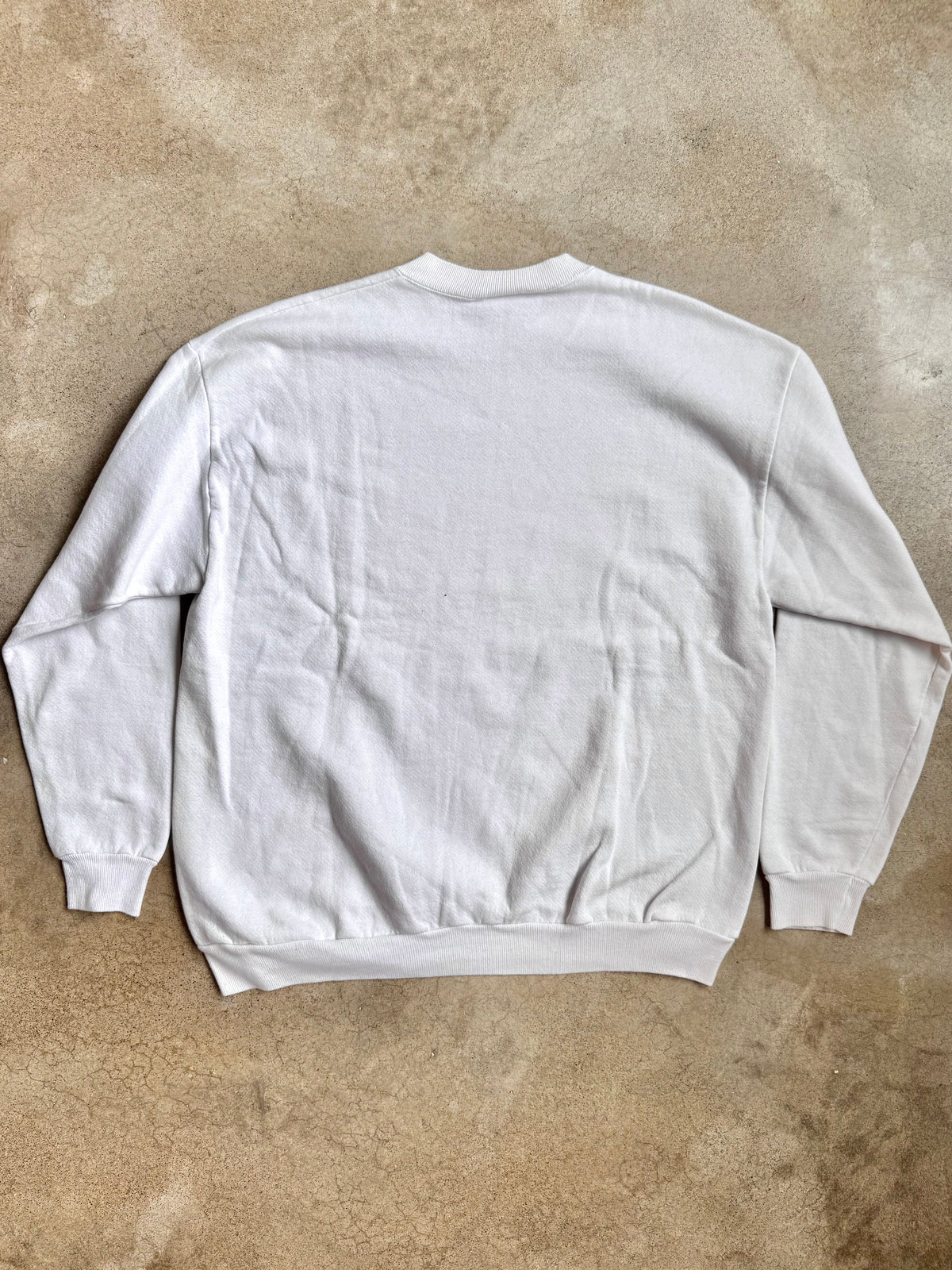Vintage 1990s Lee White “Do The Macarena” Crewneck Sweatshirt | XL