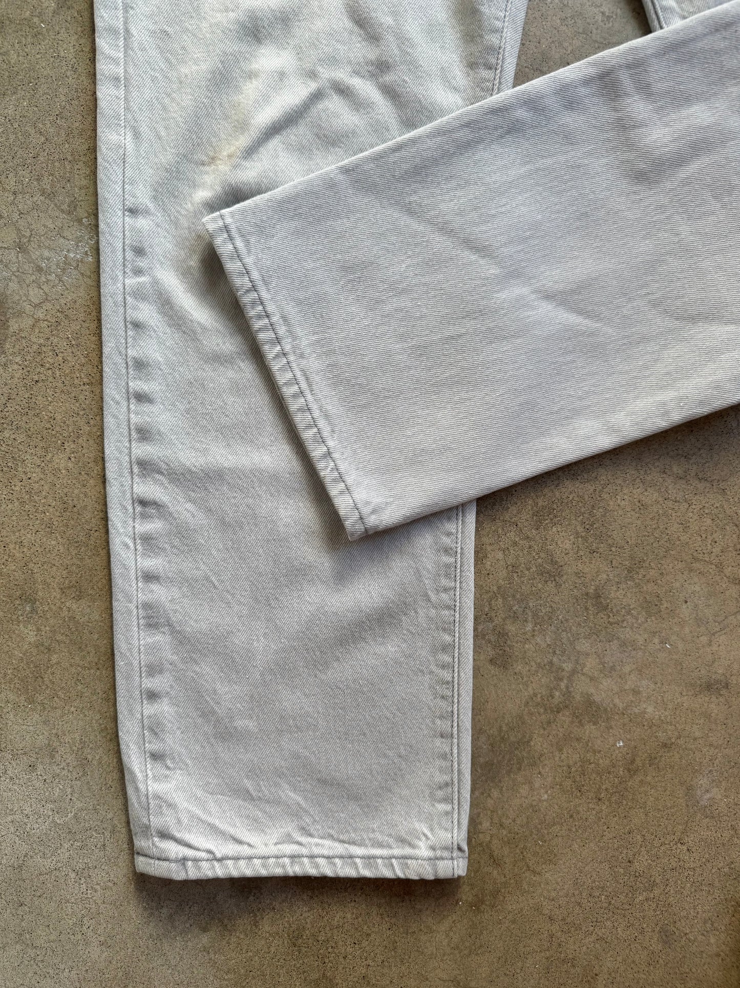 Vintage 1980s Levi's 501 Button Fly Grey Jeans | 36x30