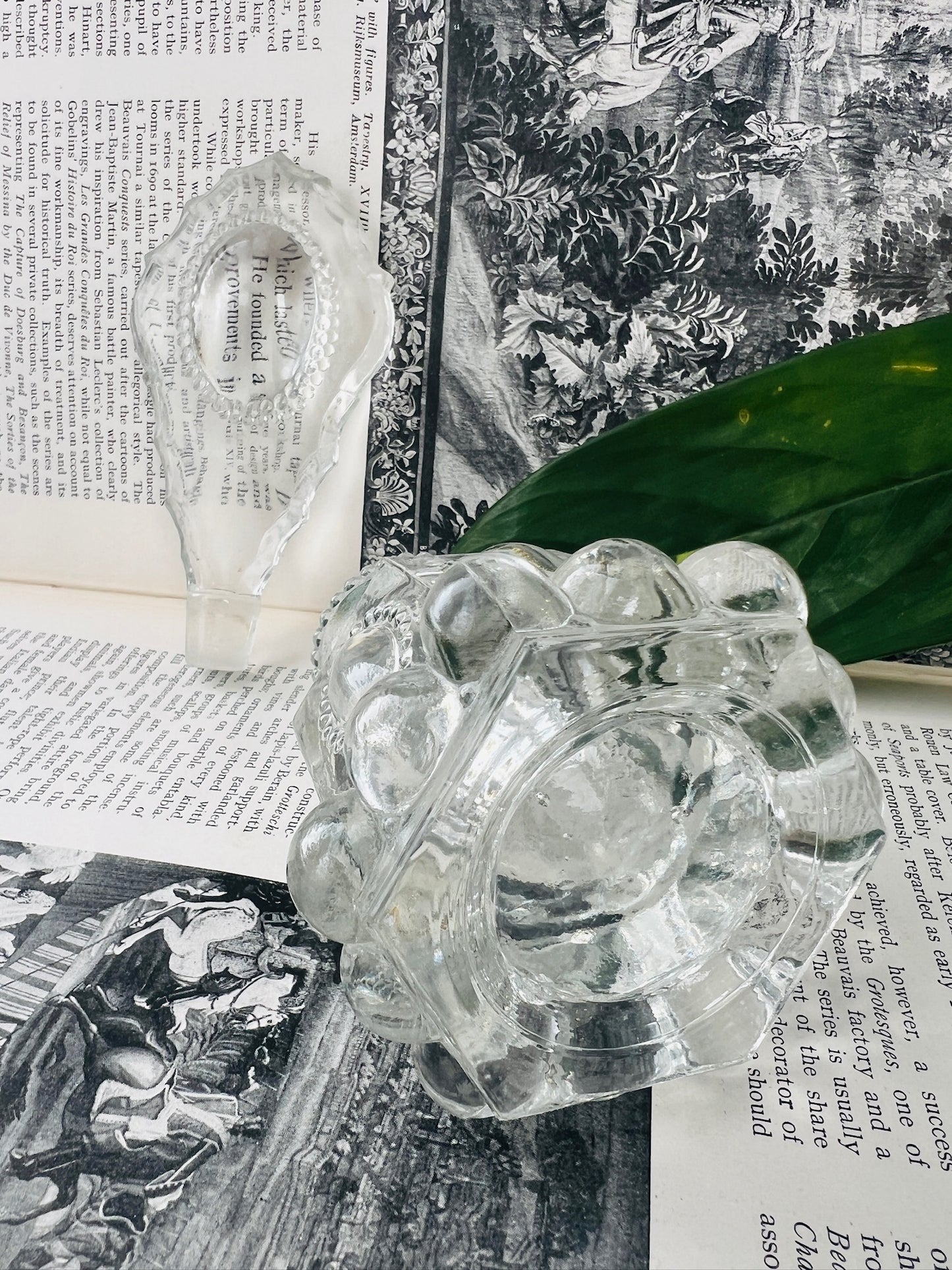 Vintage 1960s Hollywood Regency Style Glass Perfume Bottle