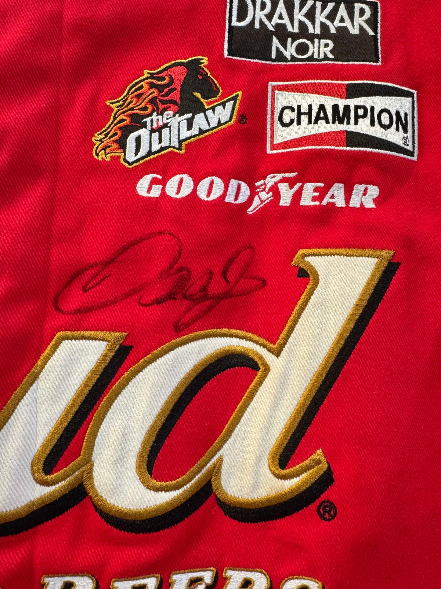 Vintage Chase Authentics NASCAR Autographed Dale Earnhardt Jr. Budweiser Racing Jacket | Large