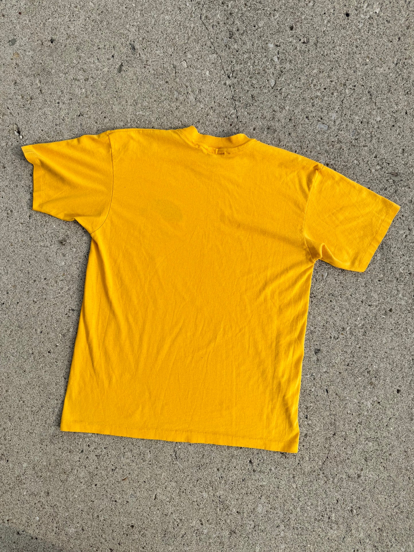 Vintage 1980s Yellow 3761 STUS Airpower Graphic Tee | Large