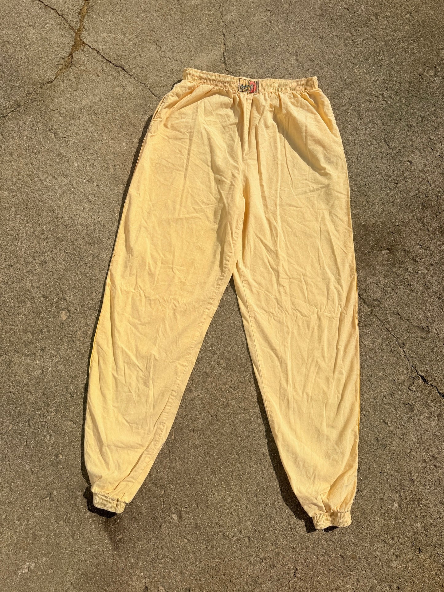 Vintage Converse "Chucks" Yellow Cotton Joggers | XL