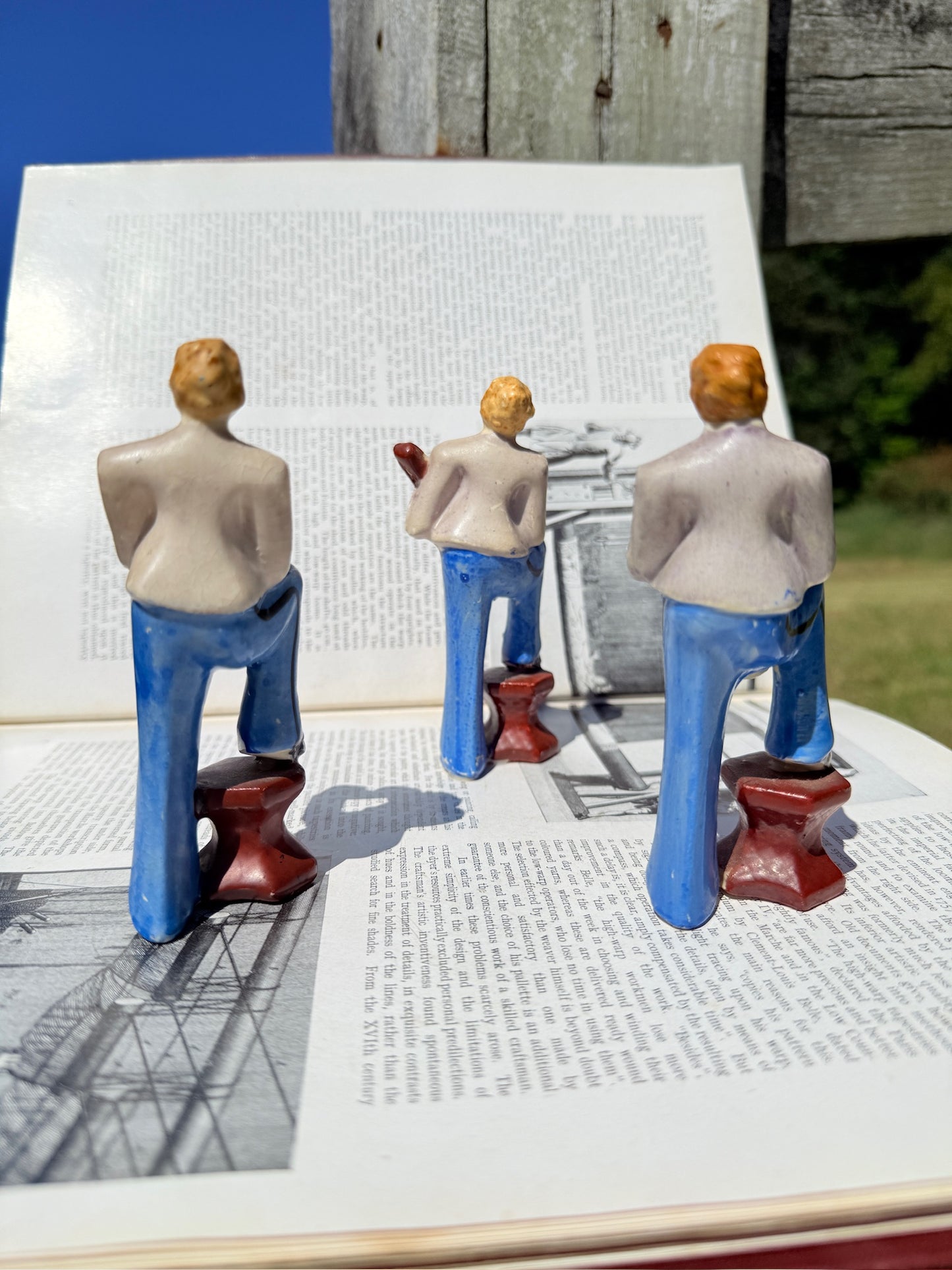 Vintage 1940s Japanese Ceramic Jazz Band Figurines | Set of 3