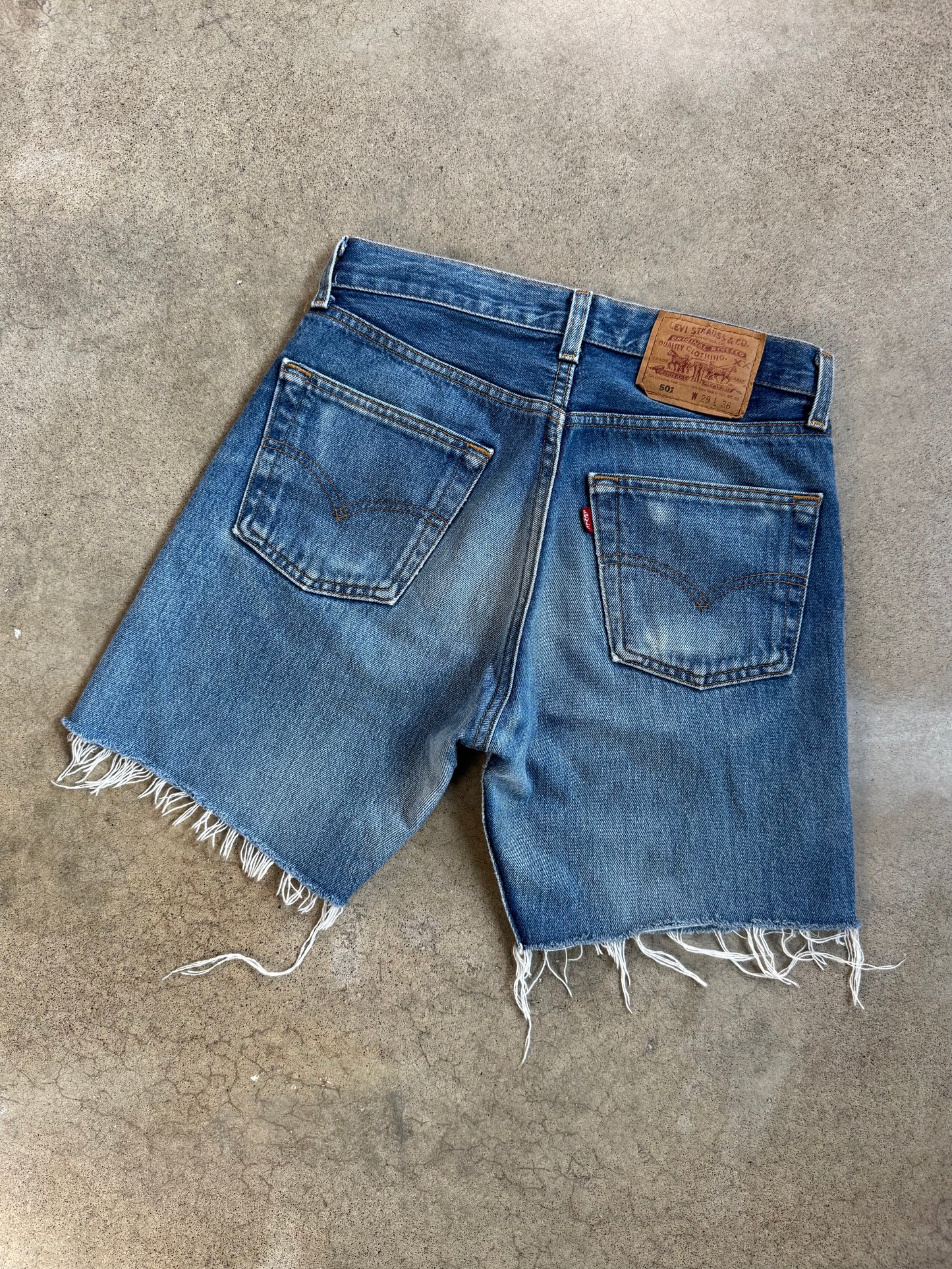 Vintage 1990s Levi’s 501 Cut-Off Denim Shorts | Waist 29”