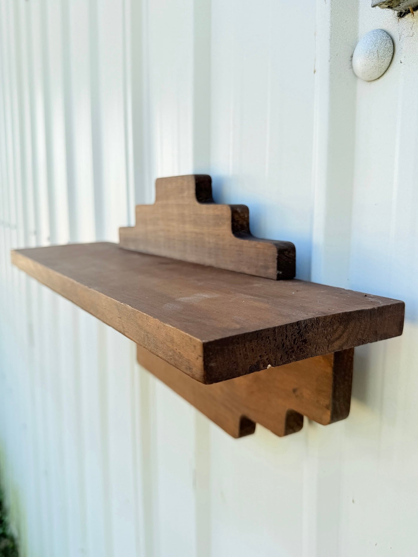 Vintage 1960s Southwestern-Style Wooden Wall Shelf