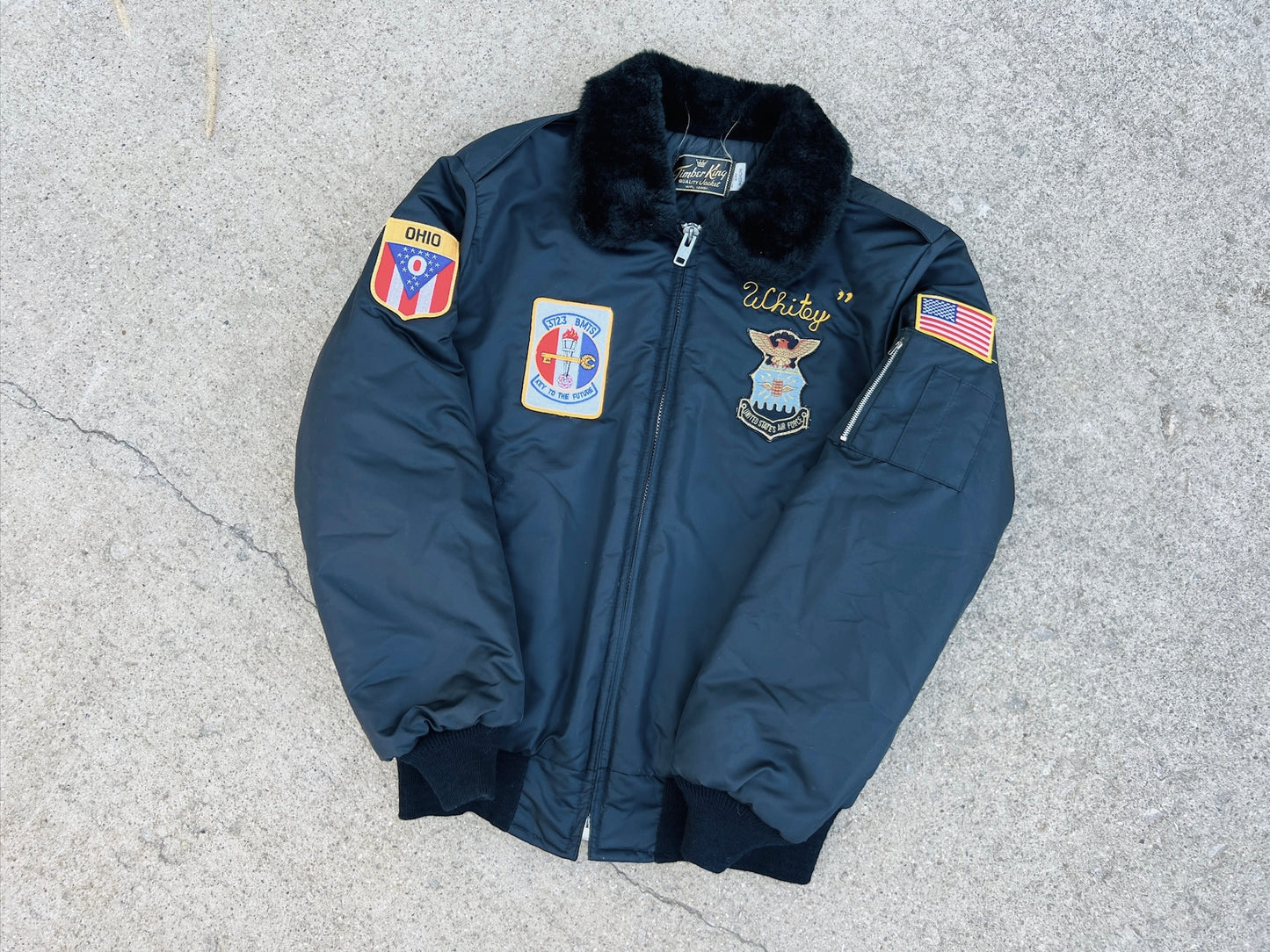 Vintage 1970s “Whitey” U.S. Air Force Bomber Jacket | Medium