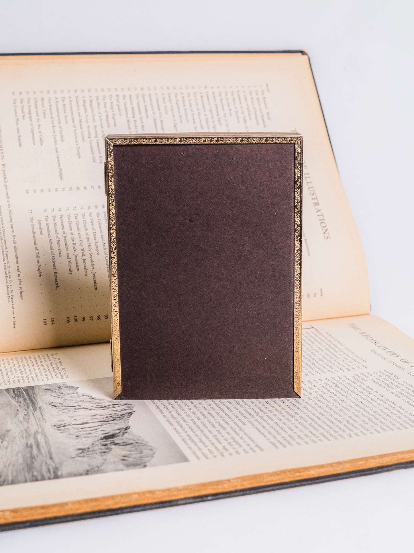 Vintage 1980s Gold Folding Frame "Glamorous Girls" Print Art