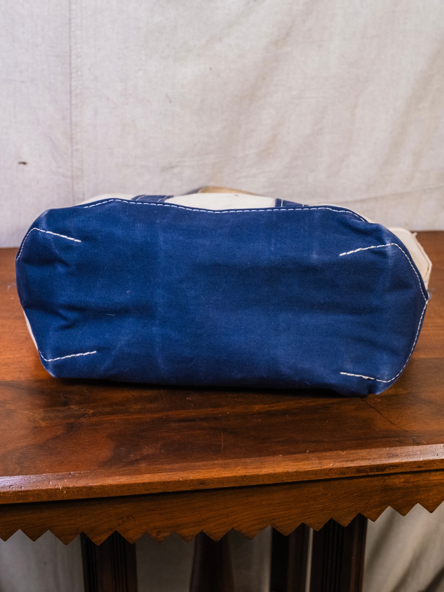 Vintage 1970’s/80’s L.L. Bean Navy Trim Canvas Boat & Tote Bag
