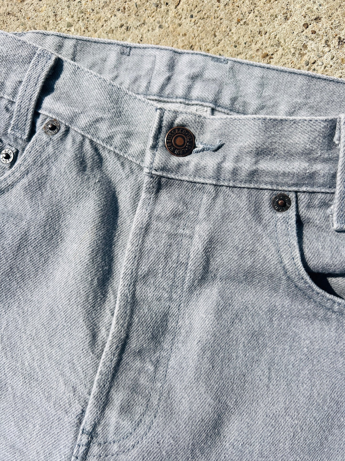Vintage 1990s Levi's Student Button Fly Grey Jeans | Waist 29