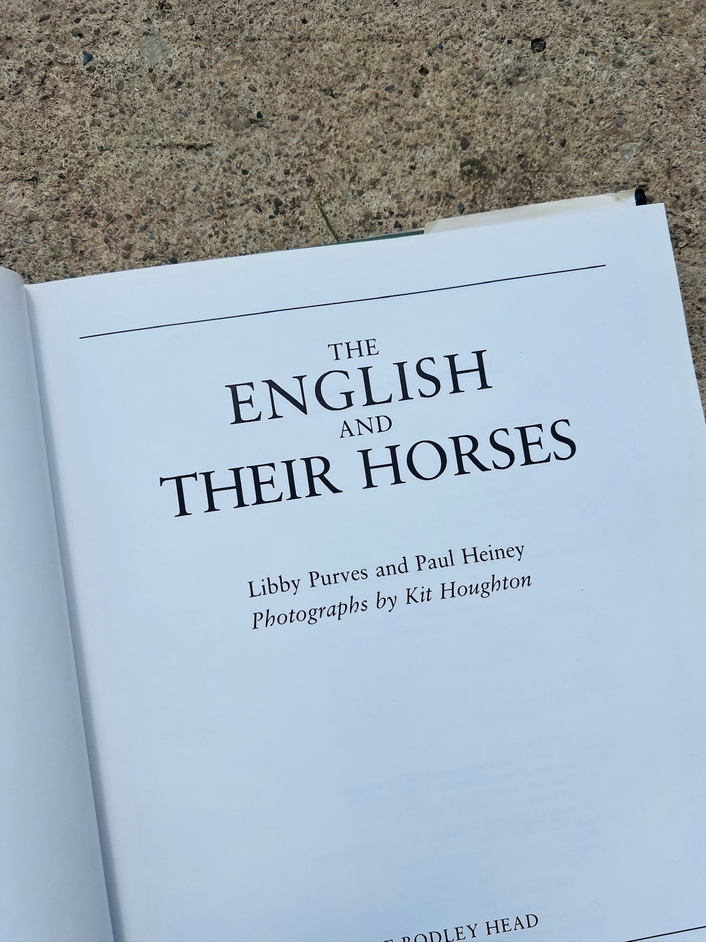 Vintage The English & Their Horses Hardcover Book