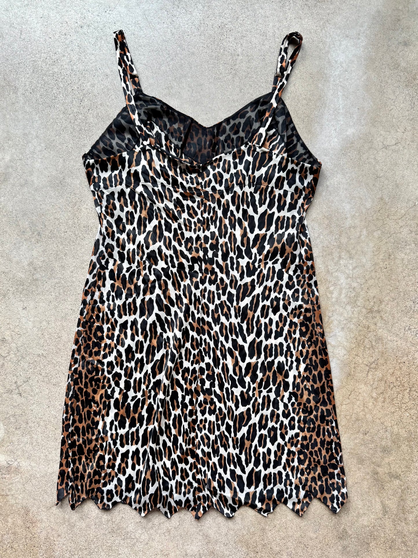 Vintage Vanity Fair Leopard Print Slip Dress | 34