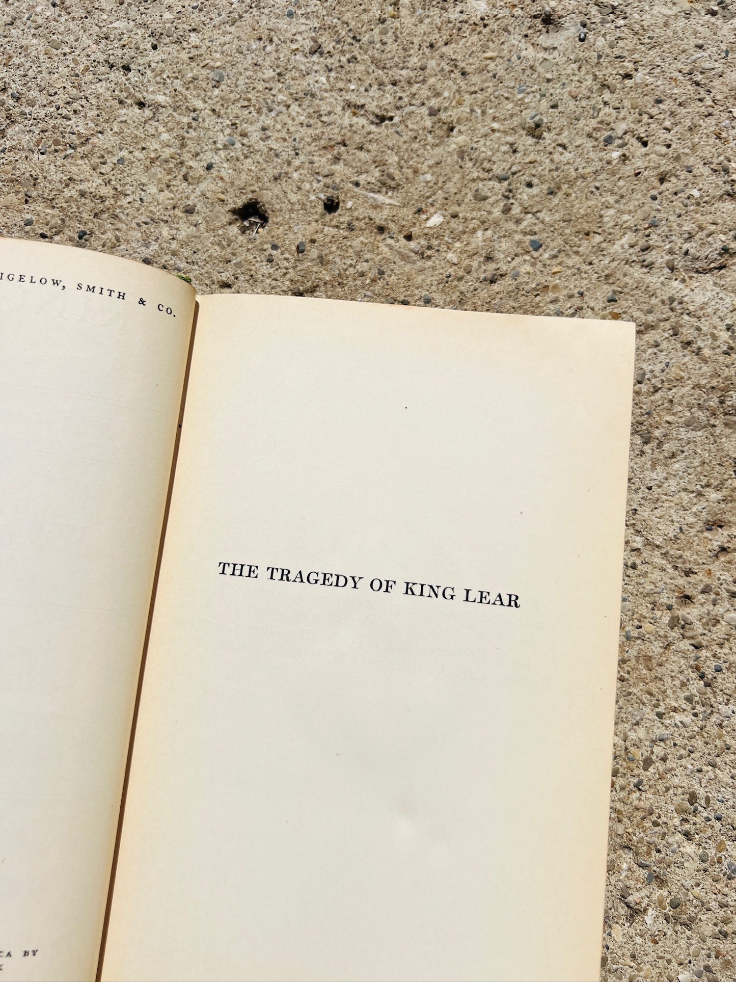 1909 King Lear Shakespeare Book