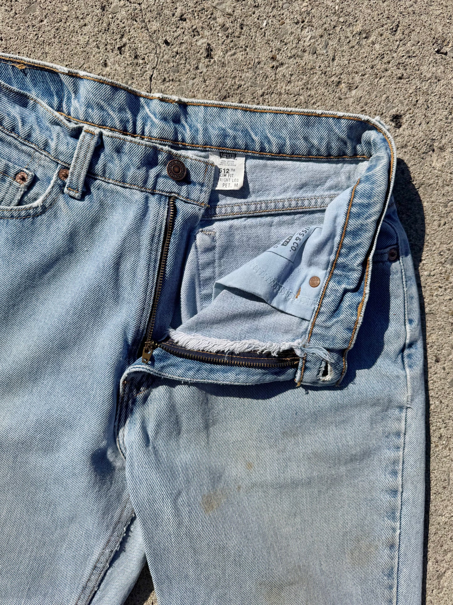 Vintage 1990s Levi’s 512 Slim Straight Worn Jeans | Waist 30”