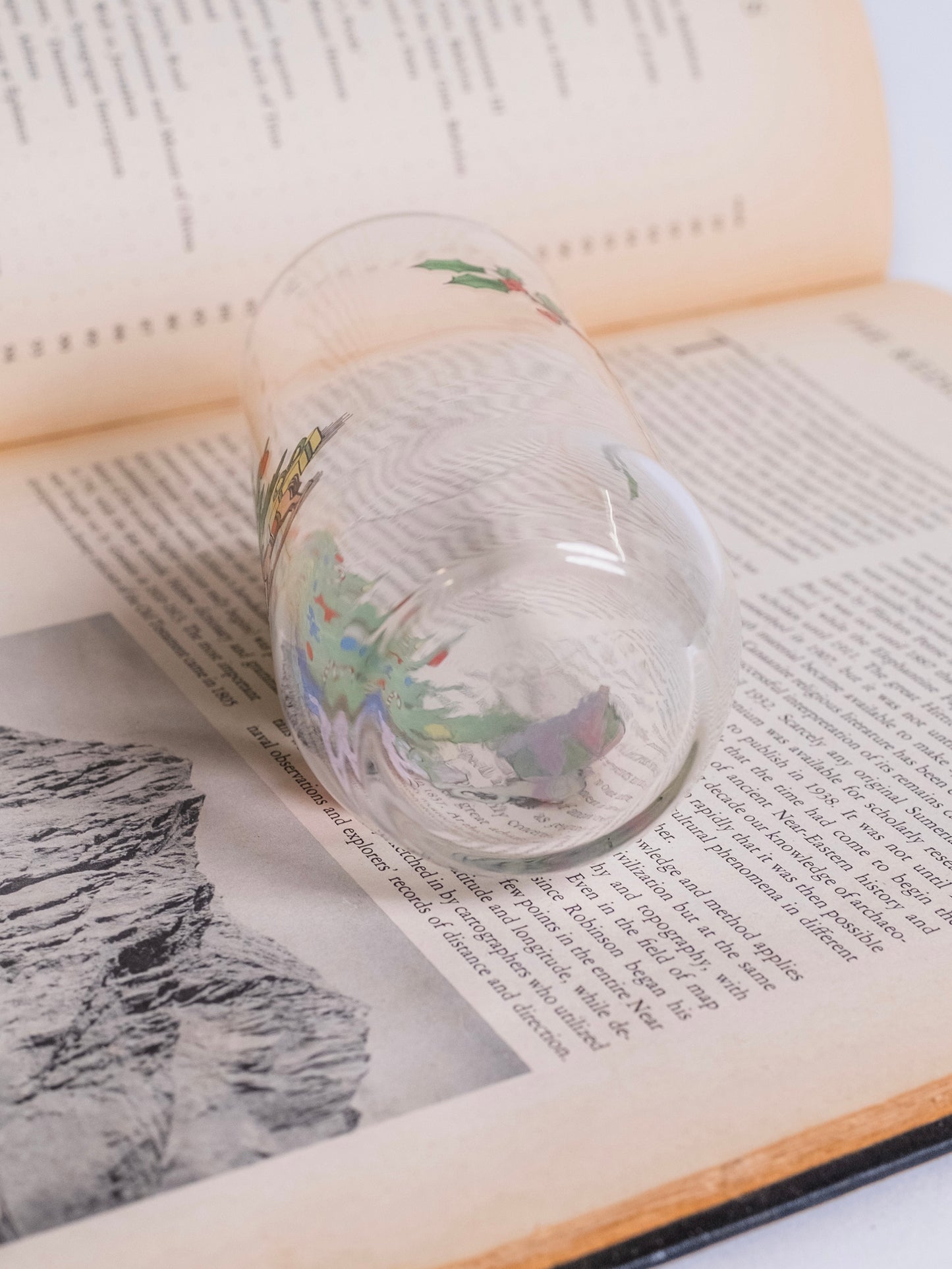 Vintage 1980s Luminarc Christmas Tree Glass Tumblers | Set of 6