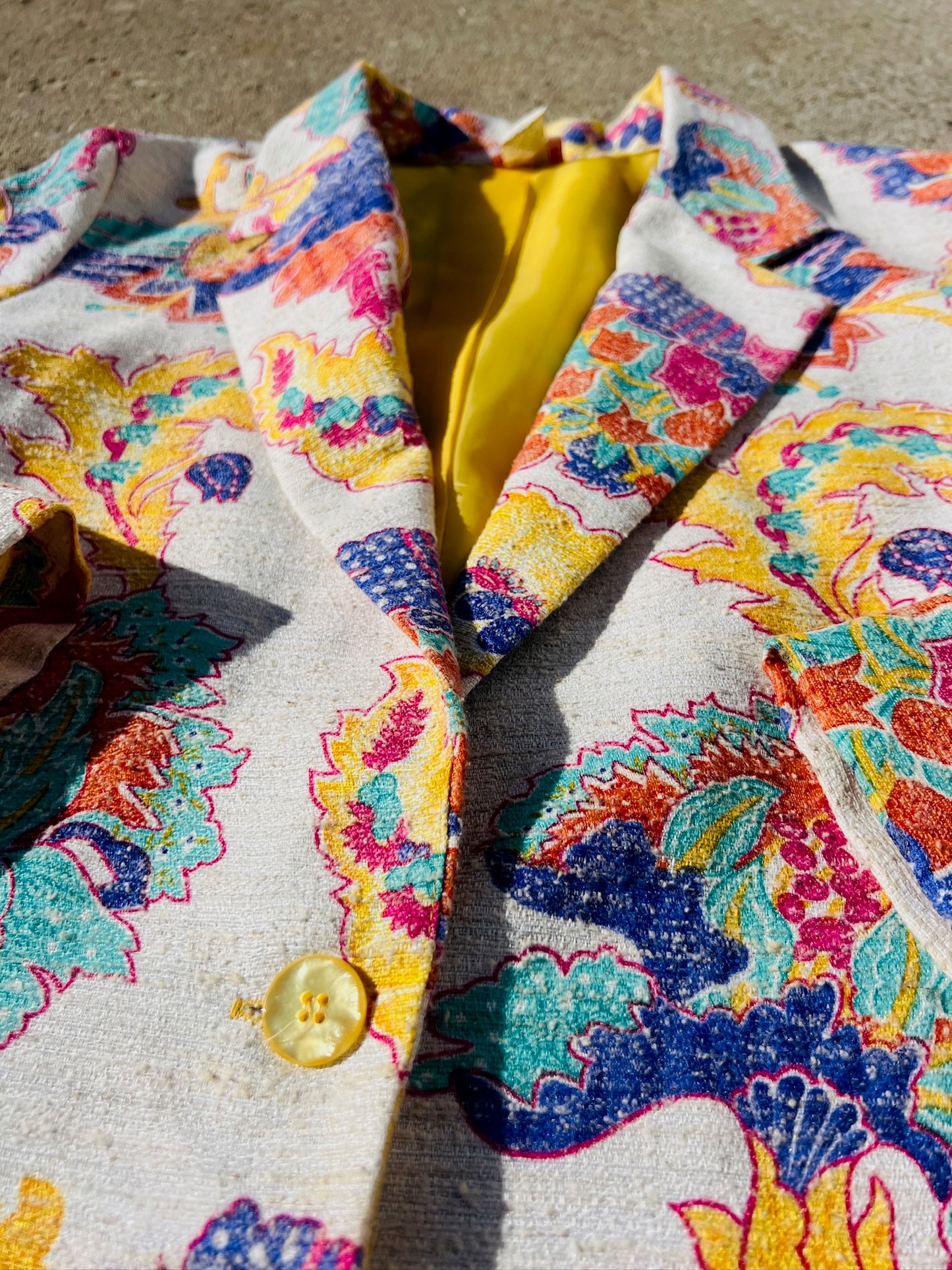 Vintage 1980s Claude Multicolor Paisley Blazer | M/L