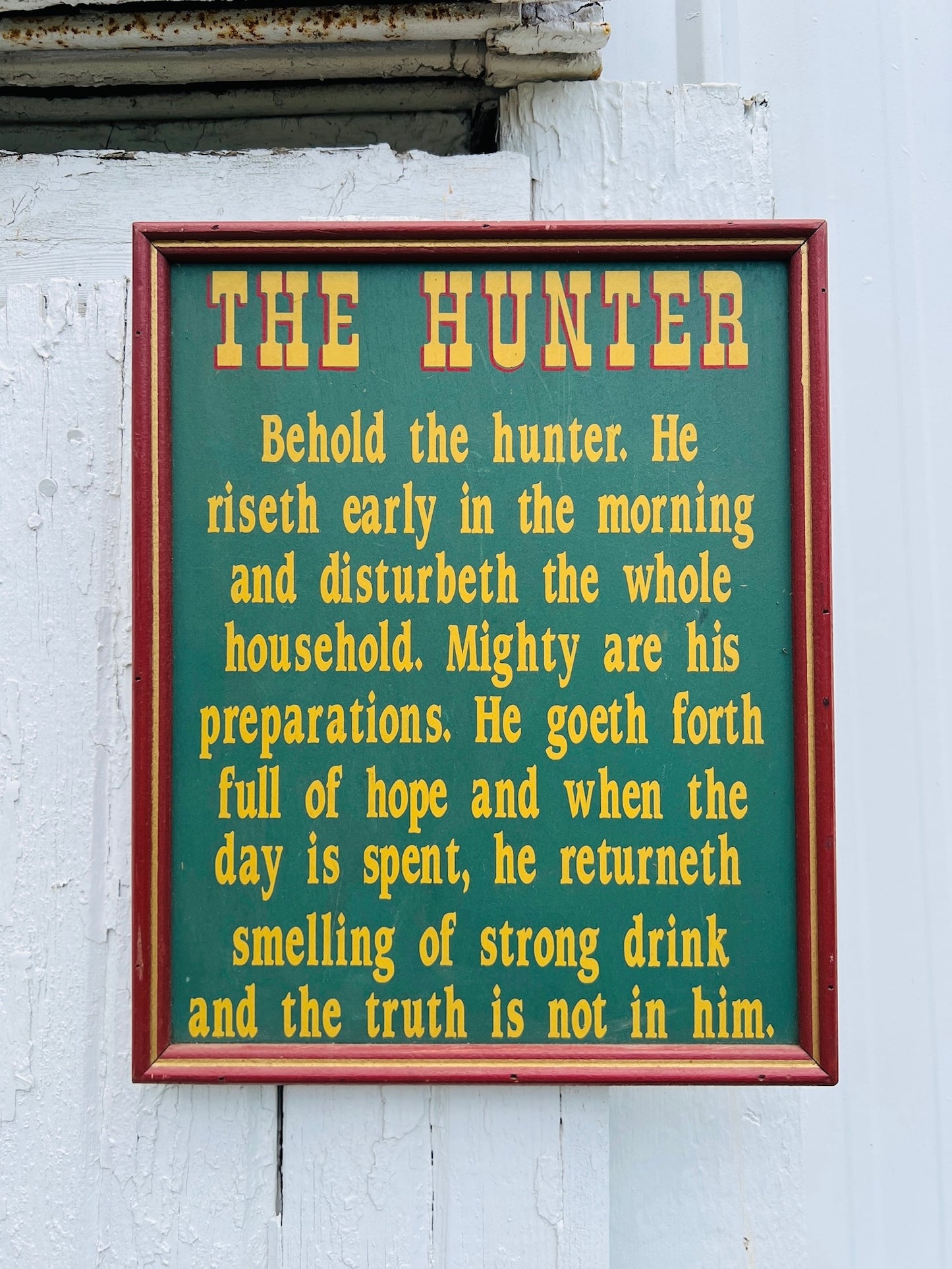 Vintage The Hunter Wood Sign Artwork