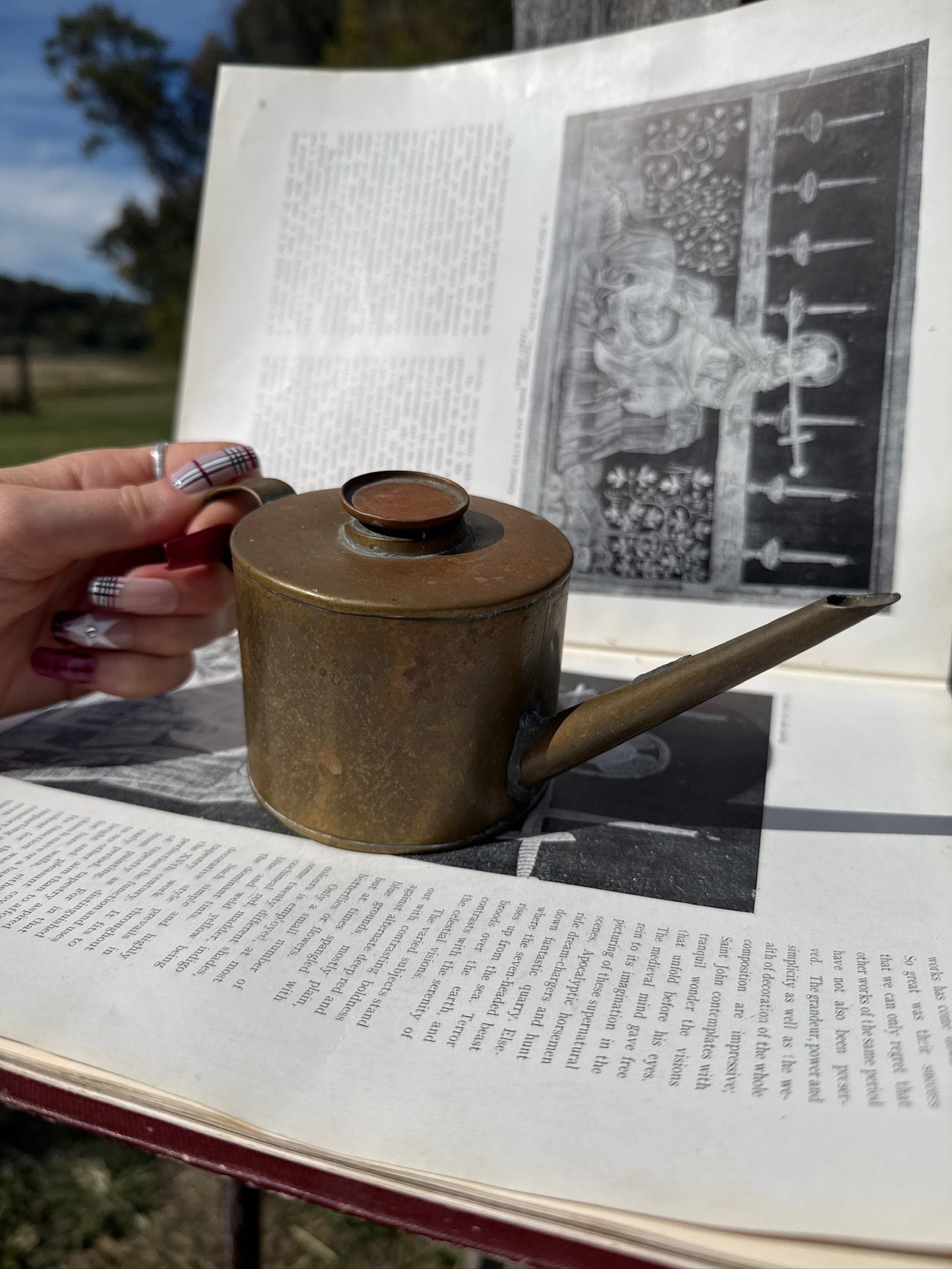 Antique Copper Oil Can