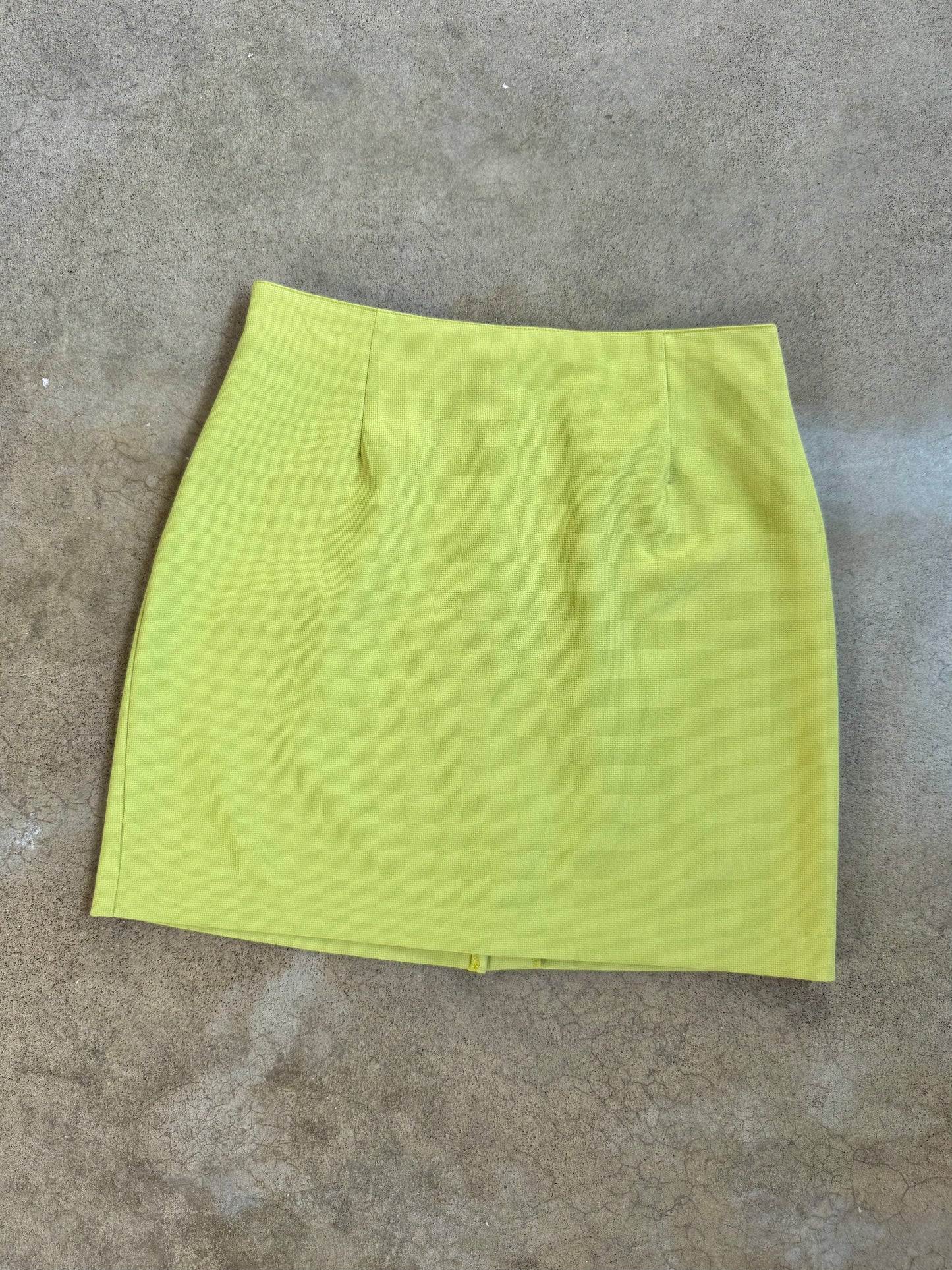 Vintage 1990s A. Byer Lime Green Two-Piece Skirt Set | M/L
