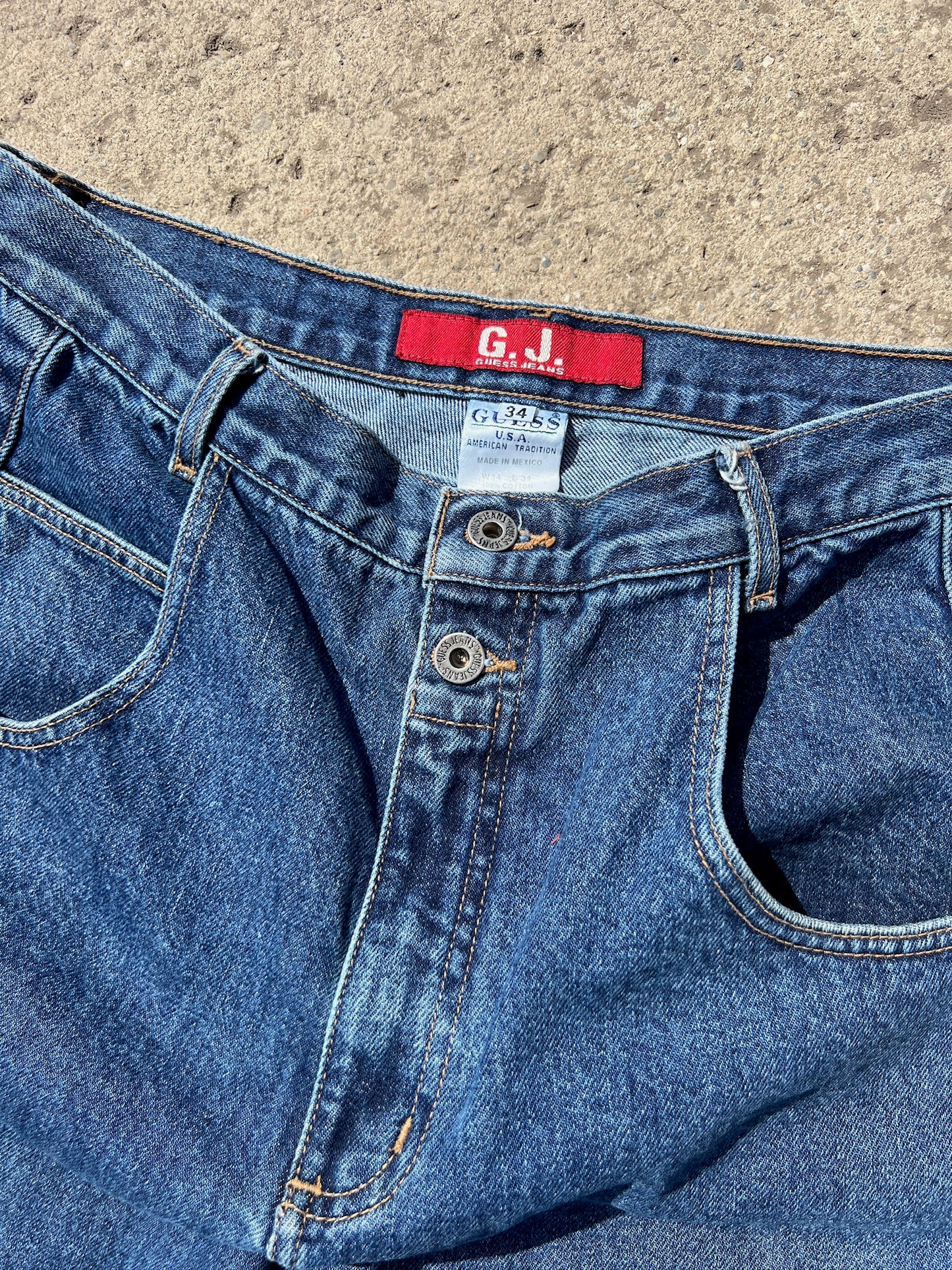Vintage 1990s Guess High Waisted Tapered Jeans | Waist 34”