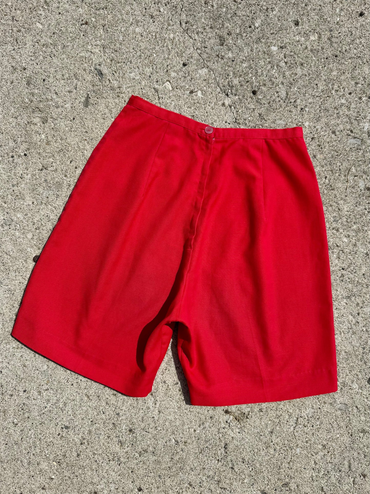Vintage 1950s Phil Rose Red High-Waisted Shorts | XS