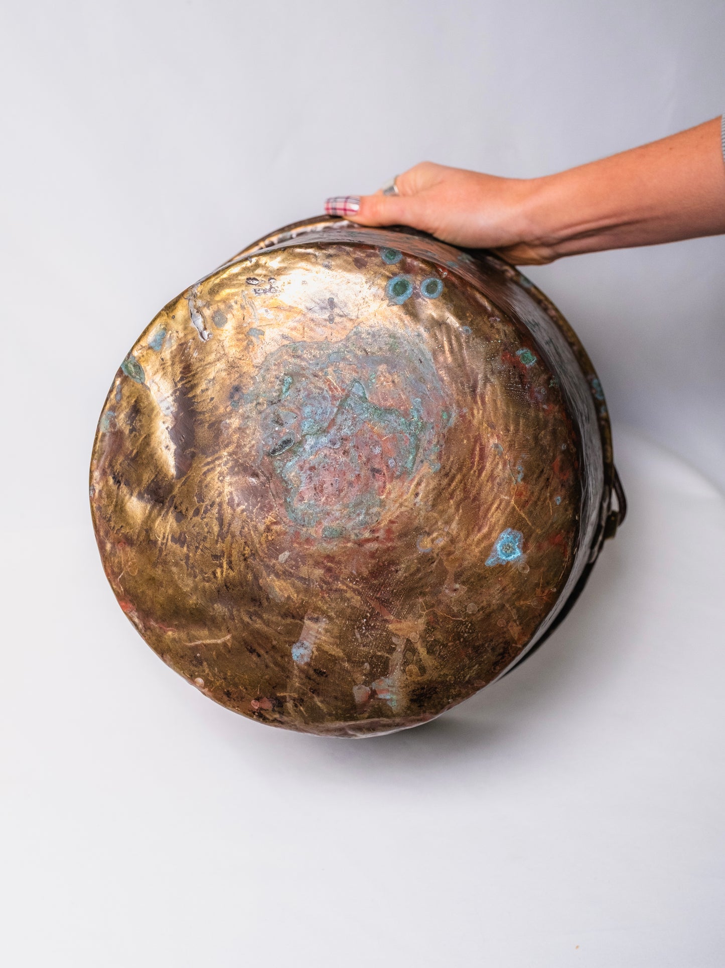 Antique Copper Hammered Pot w/ Handle